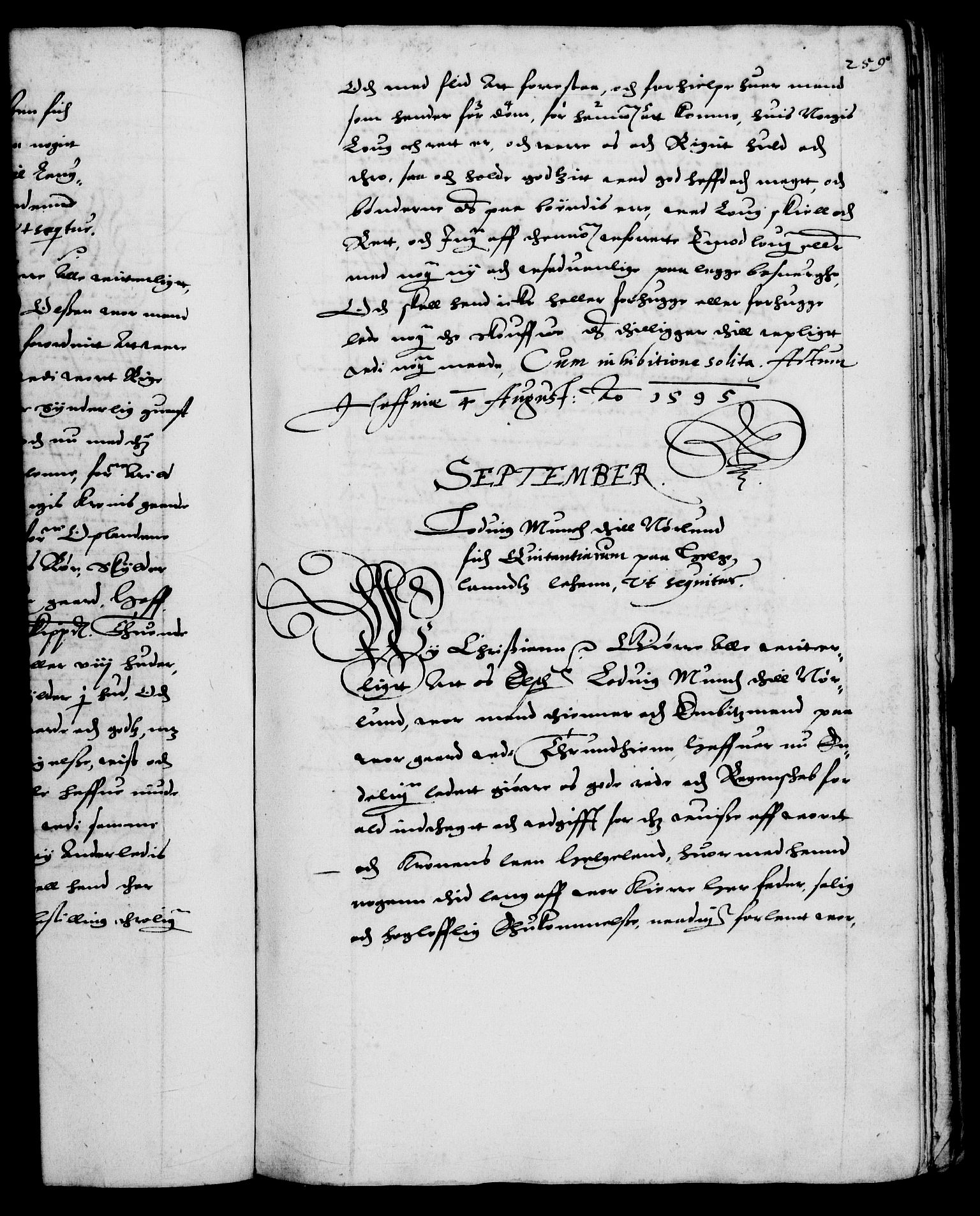 Danske Kanselli 1572-1799, AV/RA-EA-3023/F/Fc/Fca/Fcaa/L0002: Norske registre (mikrofilm), 1588-1596, p. 259a