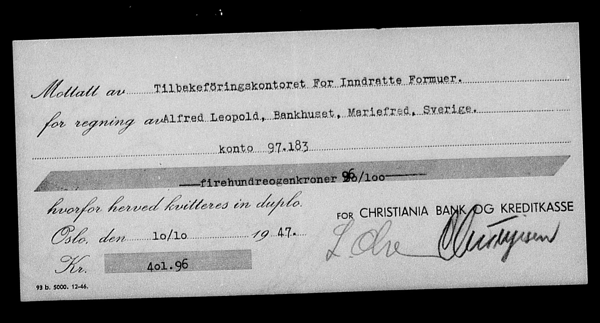 Justisdepartementet, Tilbakeføringskontoret for inndratte formuer, AV/RA-S-1564/H/Hc/Hcd/L1002: --, 1945-1947, p. 246