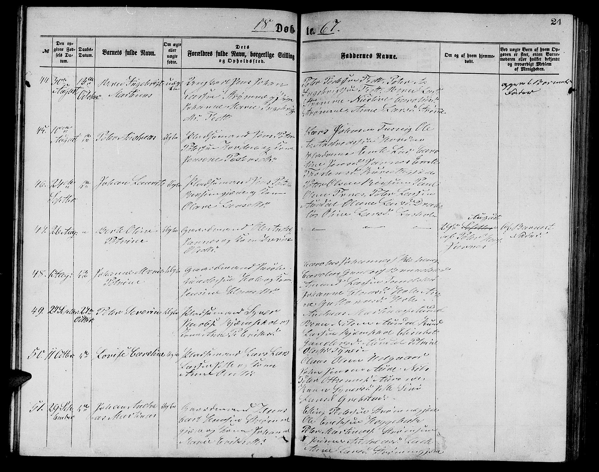 Ministerialprotokoller, klokkerbøker og fødselsregistre - Møre og Romsdal, AV/SAT-A-1454/523/L0338: Parish register (copy) no. 523C01, 1865-1877, p. 24