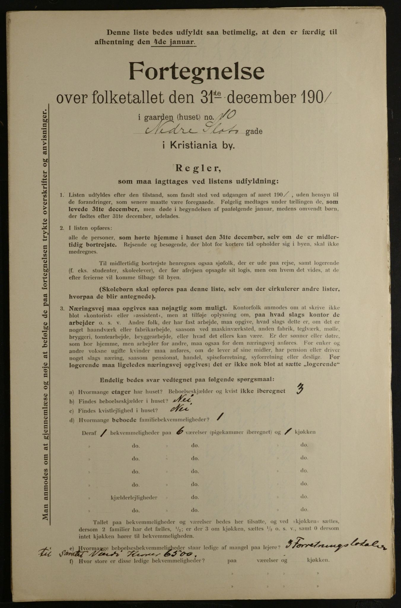 OBA, Municipal Census 1901 for Kristiania, 1901, p. 10653