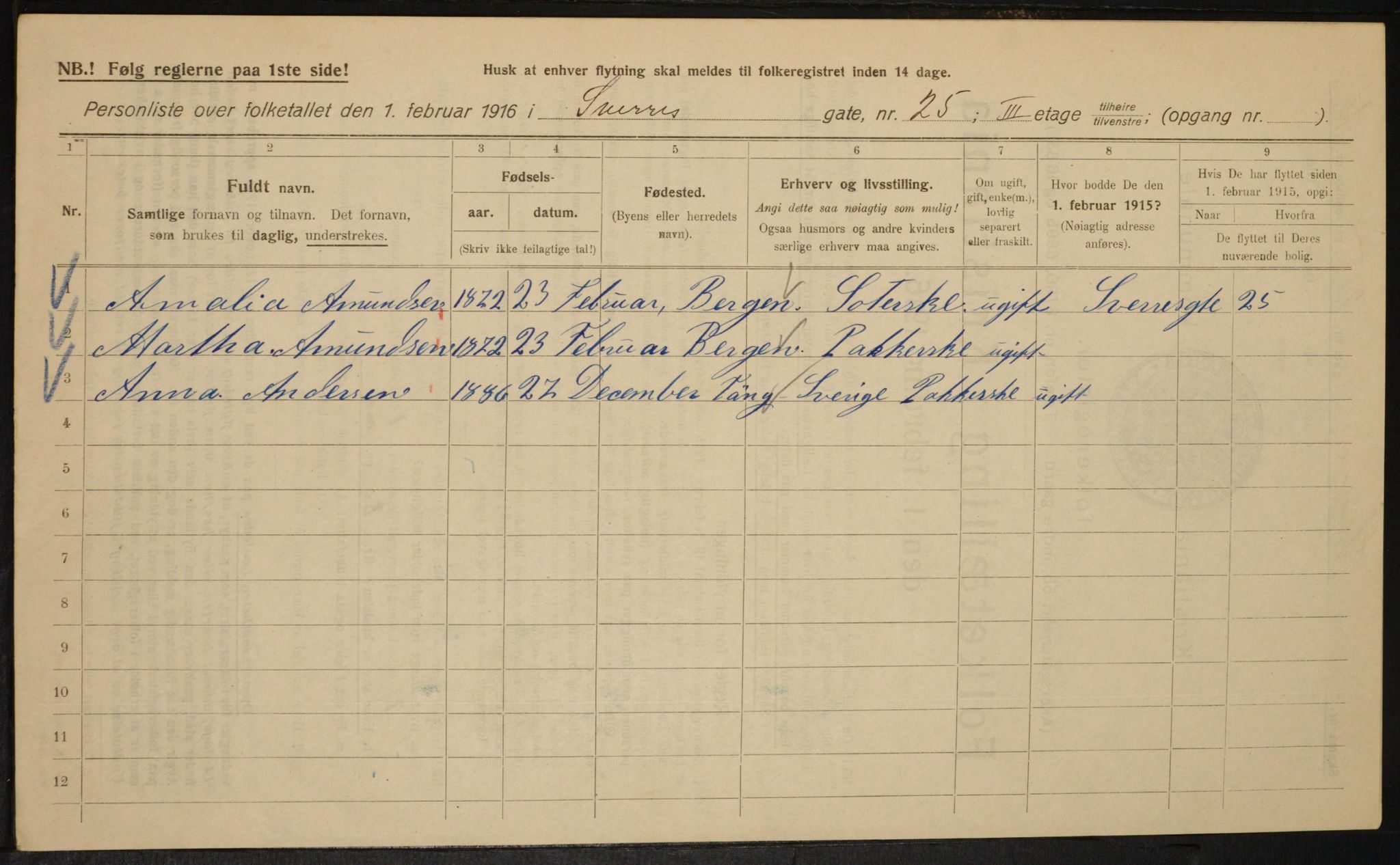 OBA, Municipal Census 1916 for Kristiania, 1916, p. 109059