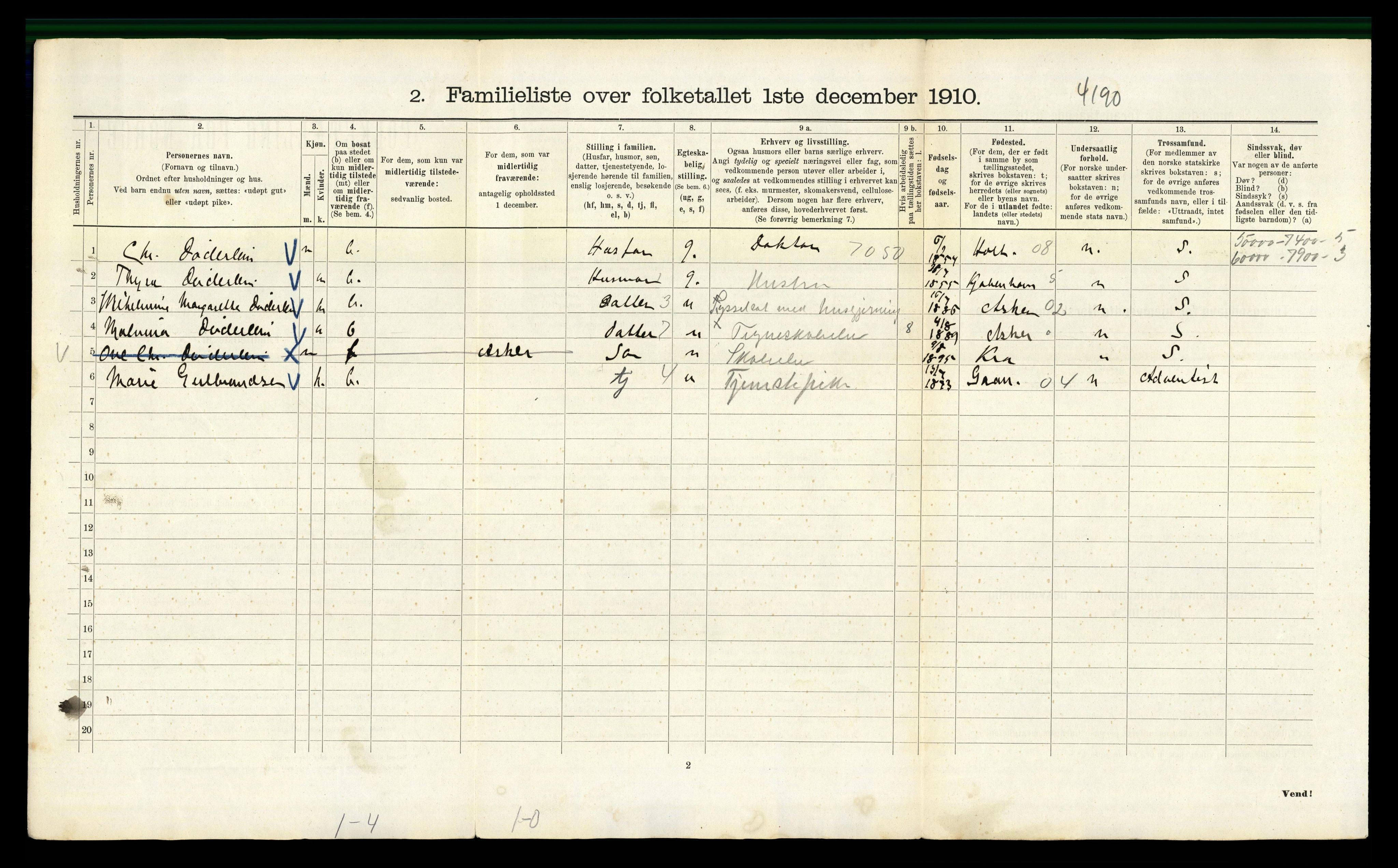 RA, 1910 census for Kristiania, 1910, p. 96848