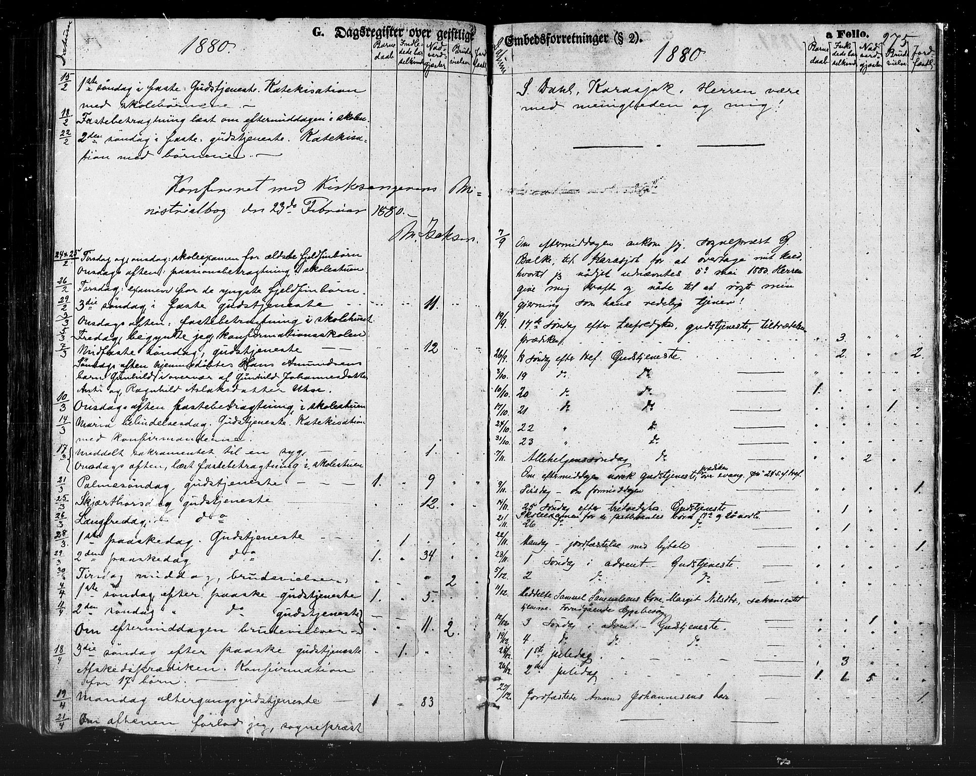Karasjok sokneprestkontor, SATØ/S-1352/H/Ha/L0001kirke: Parish register (official) no. 1, 1872-1884, p. 275