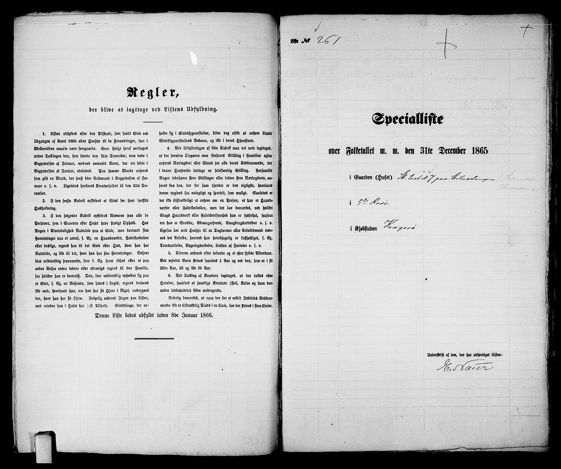 RA, 1865 census for Kragerø/Kragerø, 1865, p. 532