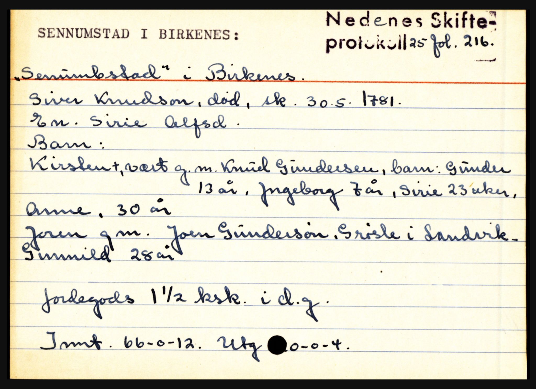 Nedenes sorenskriveri før 1824, AV/SAK-1221-0007/H, p. 26207