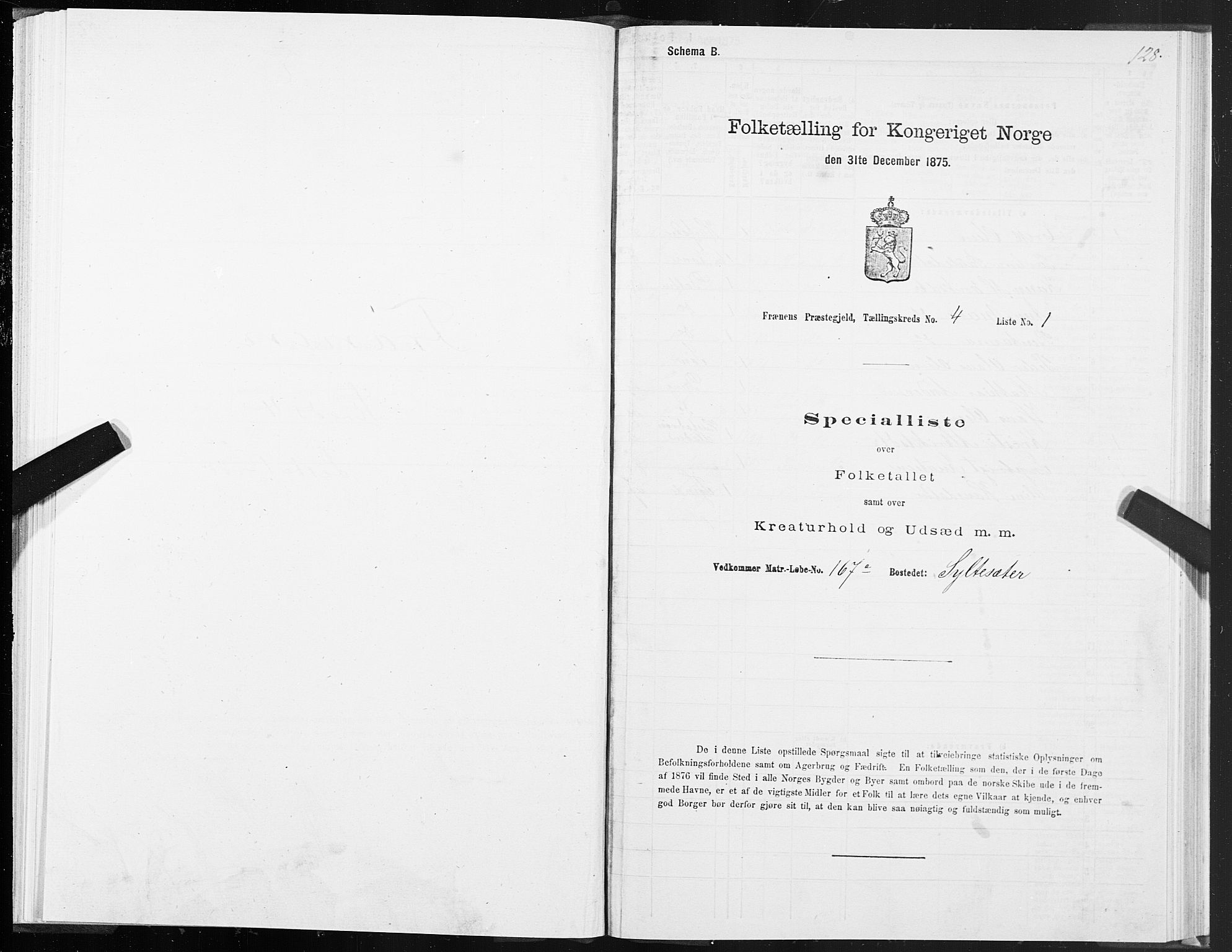 SAT, 1875 census for 1548P Fræna, 1875, p. 2128