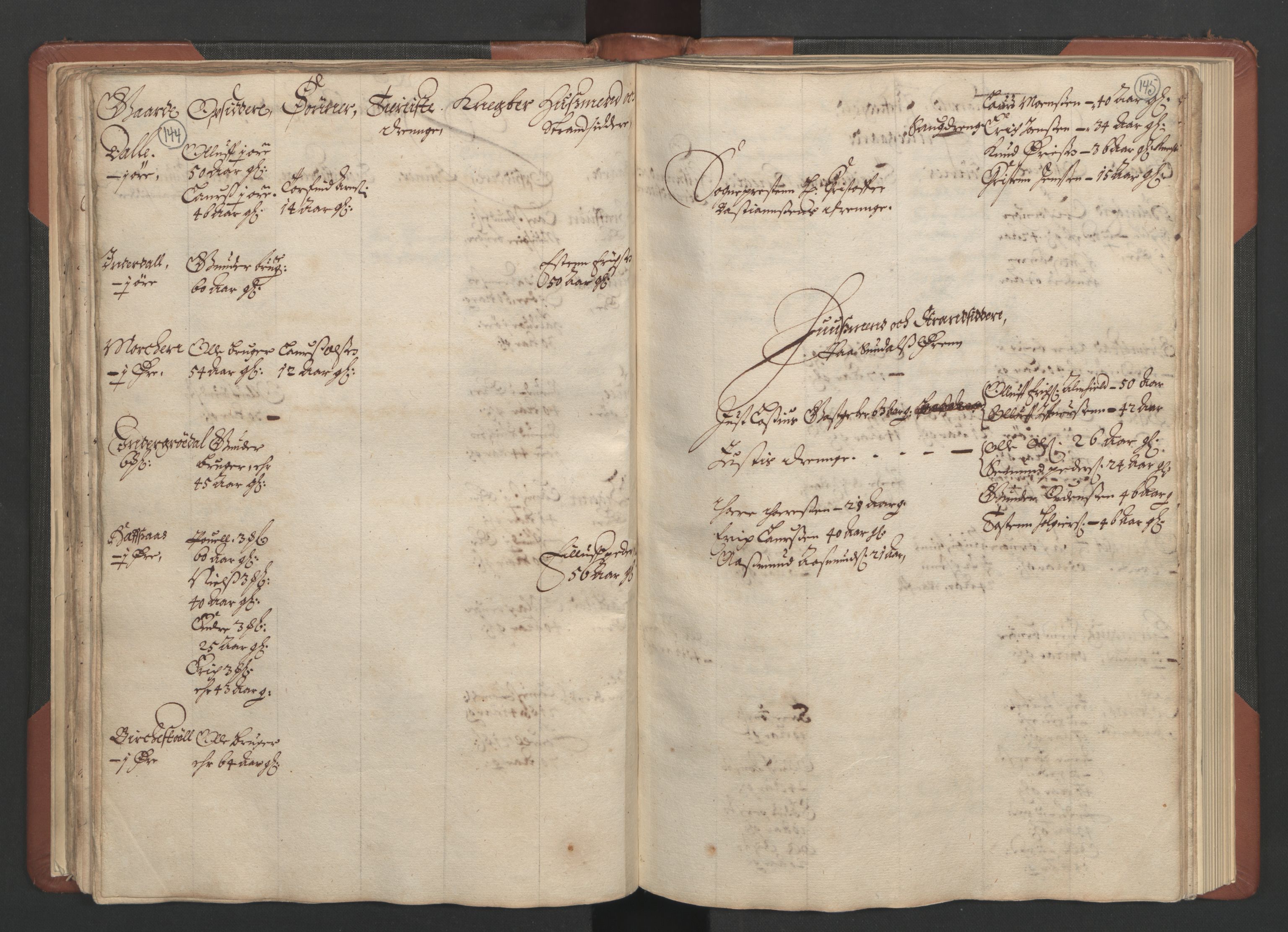 RA, Bailiff's Census 1664-1666, no. 17: Nordmøre fogderi, 1664, p. 144-145