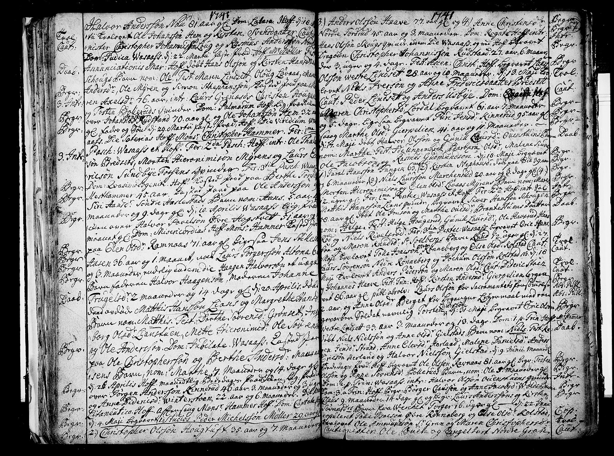 Hof kirkebøker, SAKO/A-64/F/Fa/L0001: Parish register (official) no. I 1, 1704-1745, p. 57