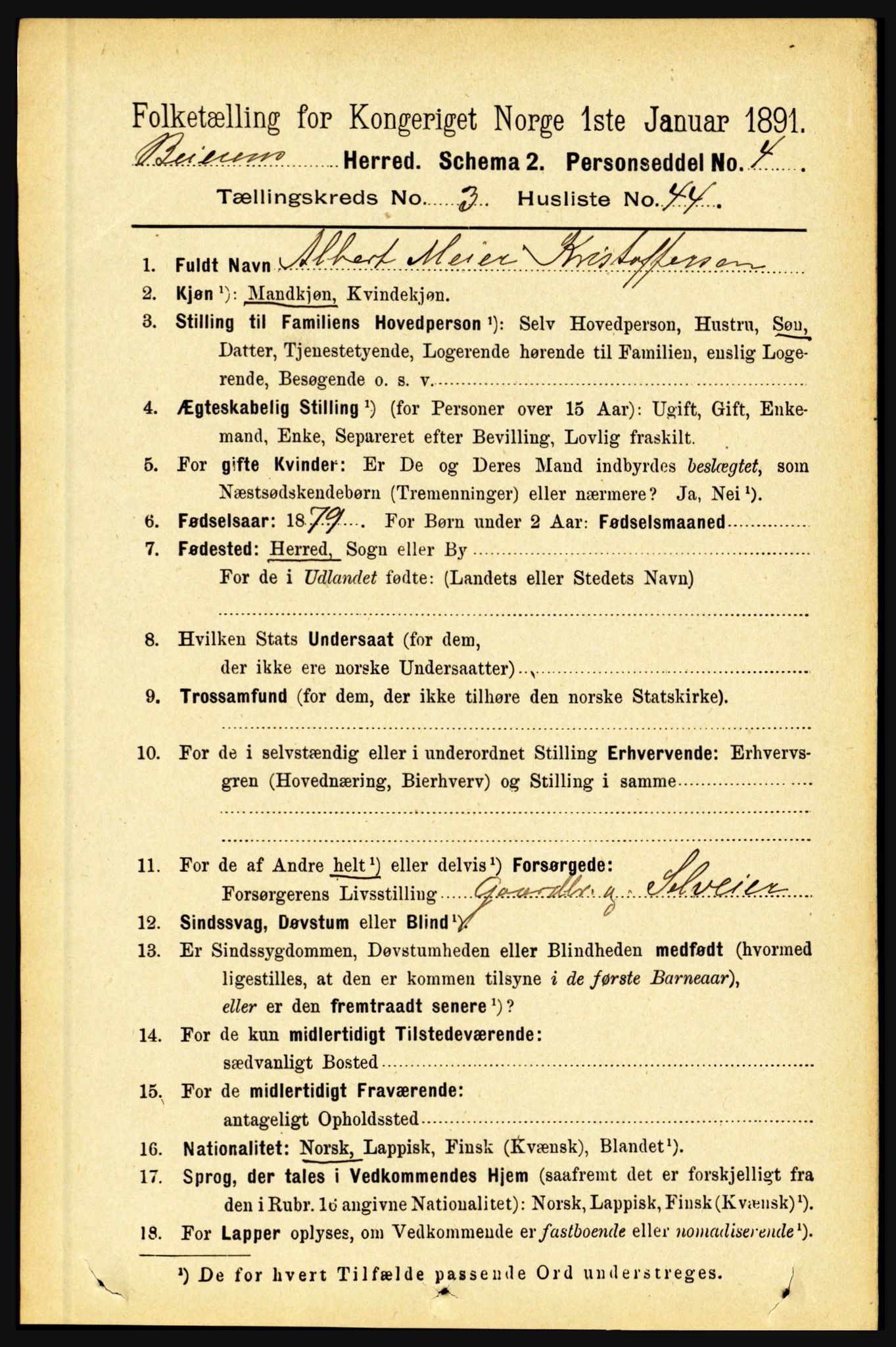 RA, 1891 census for 1839 Beiarn, 1891, p. 1282