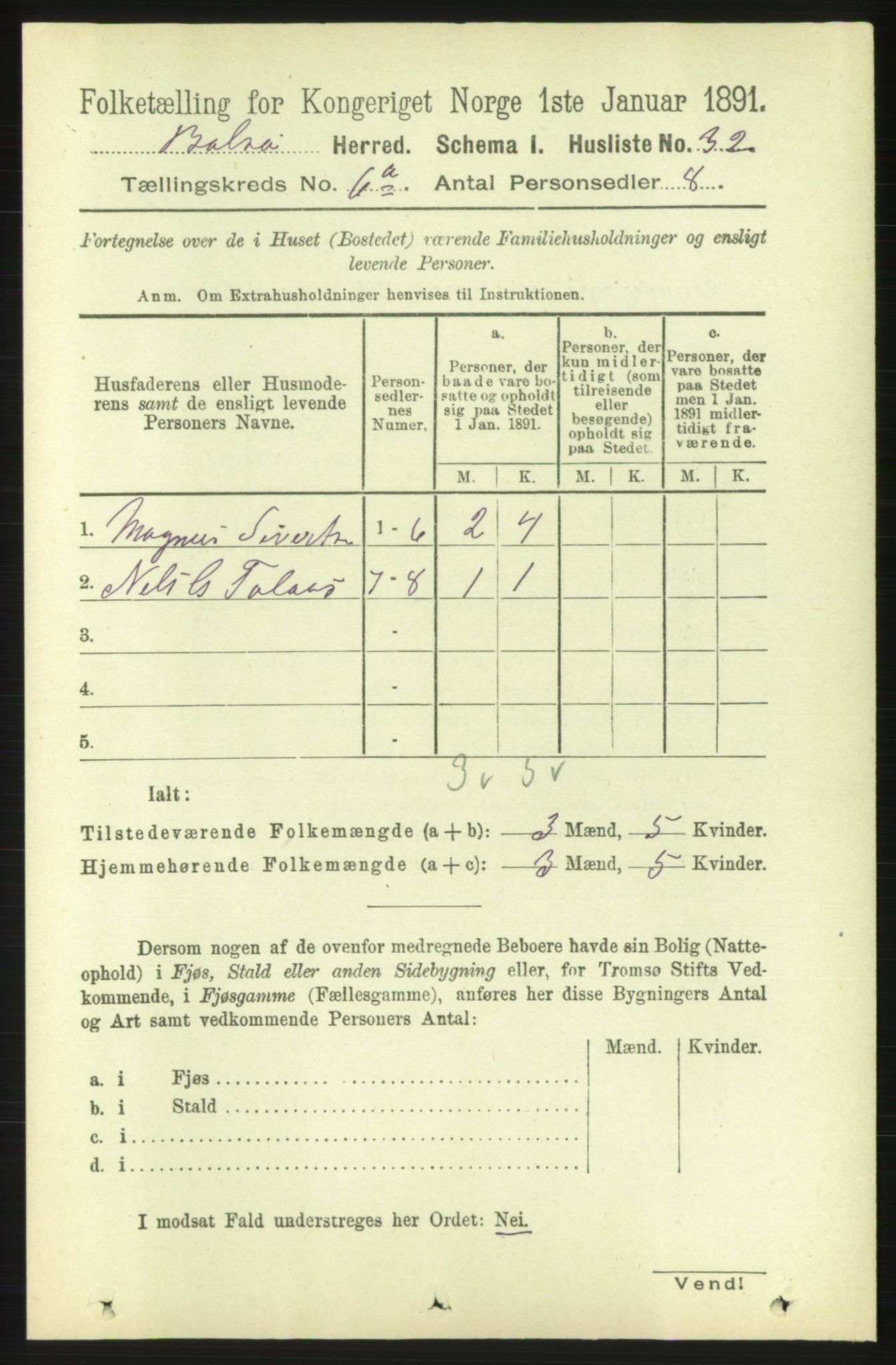 RA, 1891 census for 1544 Bolsøy, 1891, p. 3723