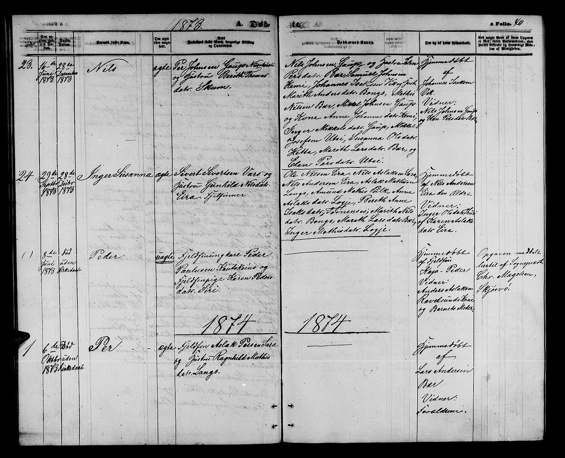 Kautokeino sokneprestembete, SATØ/S-1340/H/Hb/L0001.klokk: Parish register (copy) no. 1, 1862-1878, p. 40