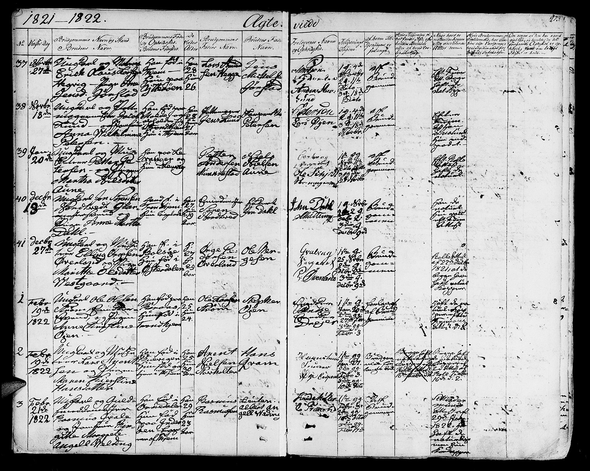 Ministerialprotokoller, klokkerbøker og fødselsregistre - Sør-Trøndelag, SAT/A-1456/602/L0109: Parish register (official) no. 602A07, 1821-1840, p. 273