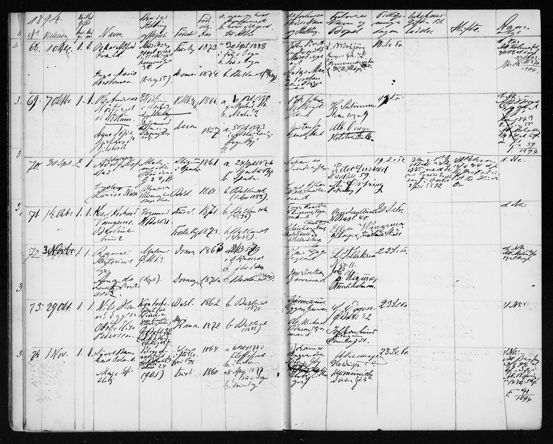 Ministerialprotokoller, klokkerbøker og fødselsregistre - Sør-Trøndelag, AV/SAT-A-1456/604/L0191: Parish register (official) no. 604A12, 1892-1900