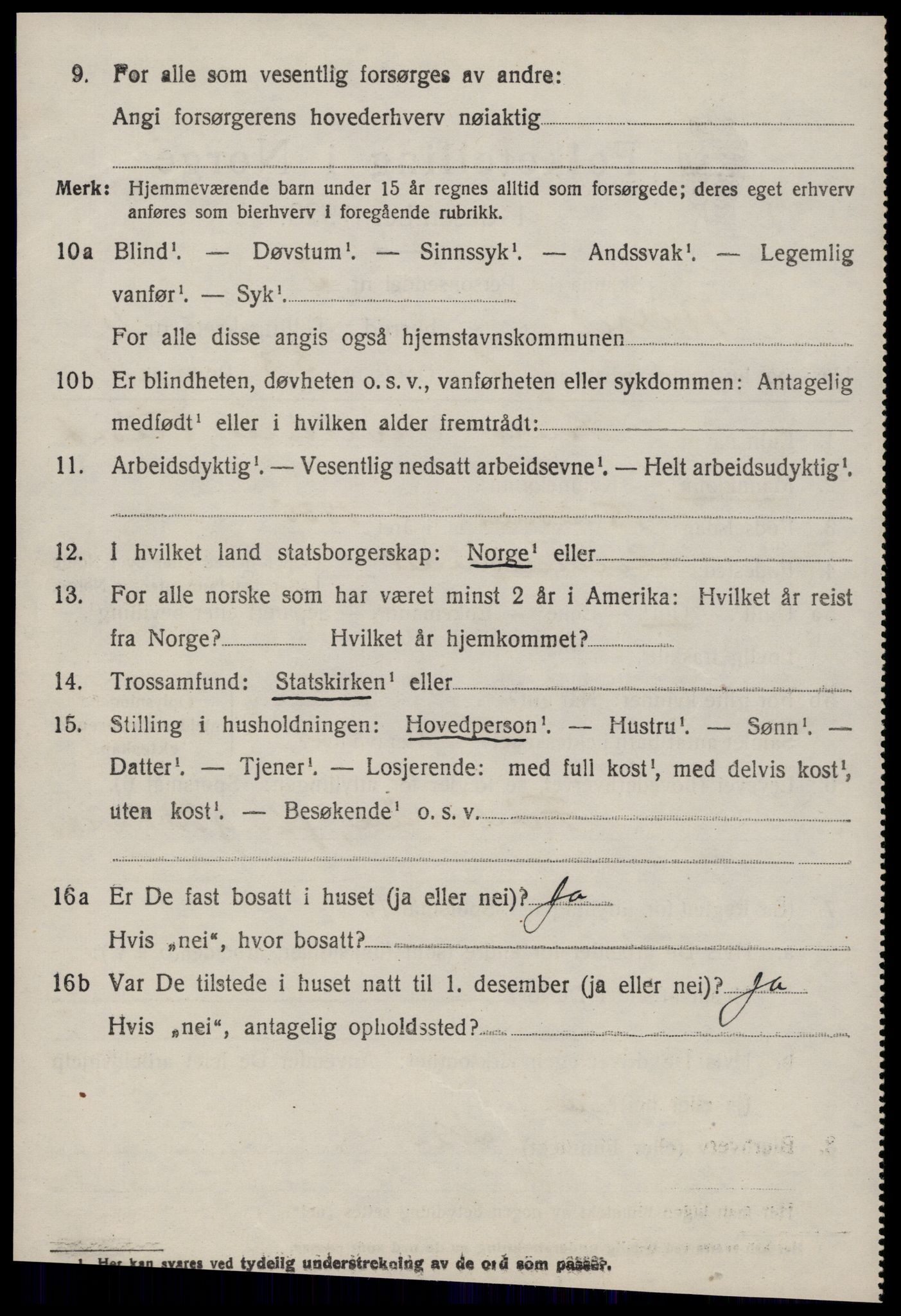 SAT, 1920 census for Nesset, 1920, p. 2807