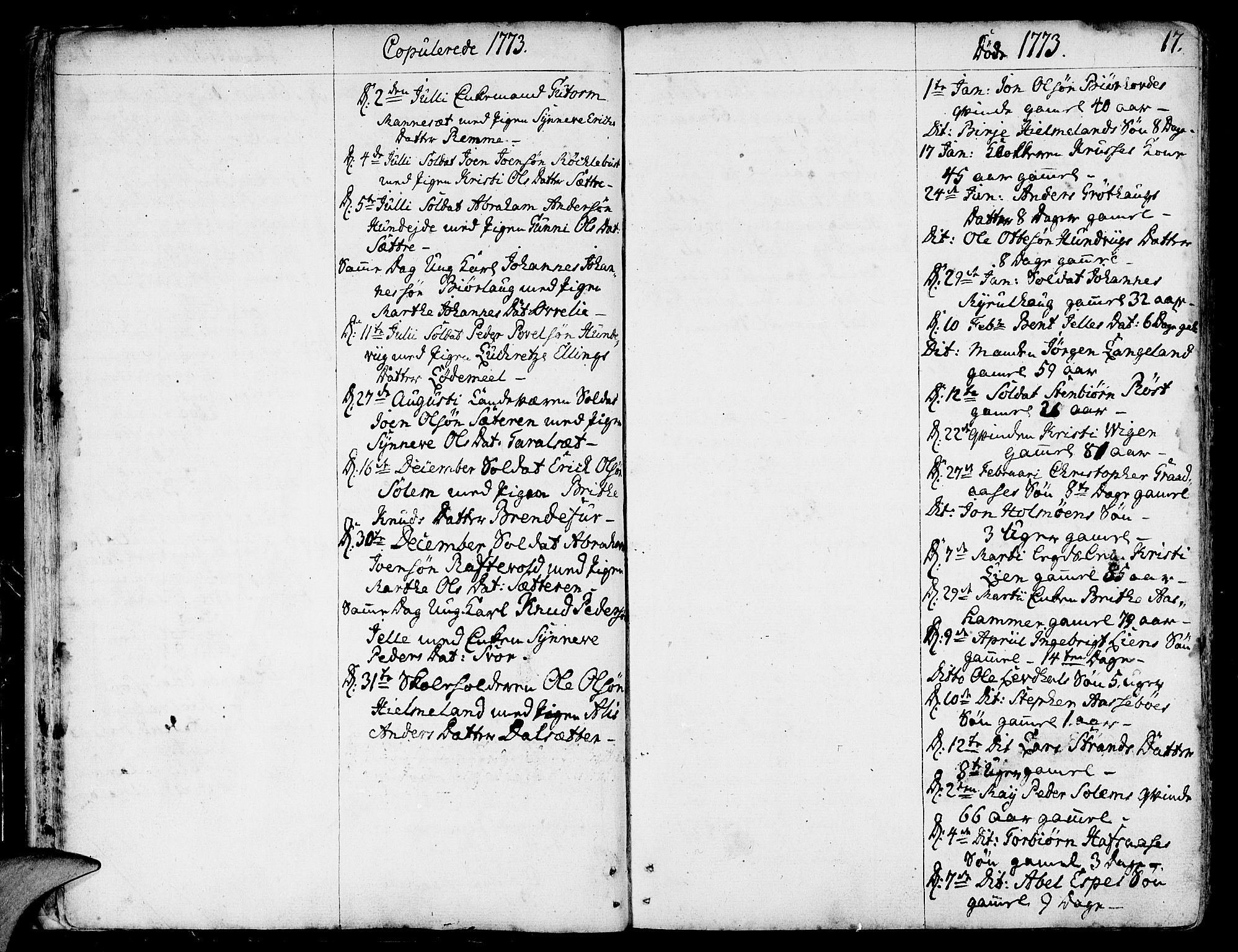 Eid sokneprestembete, SAB/A-82301/H/Haa/Haaa/L0003: Parish register (official) no. A 3, 1770-1805, p. 17