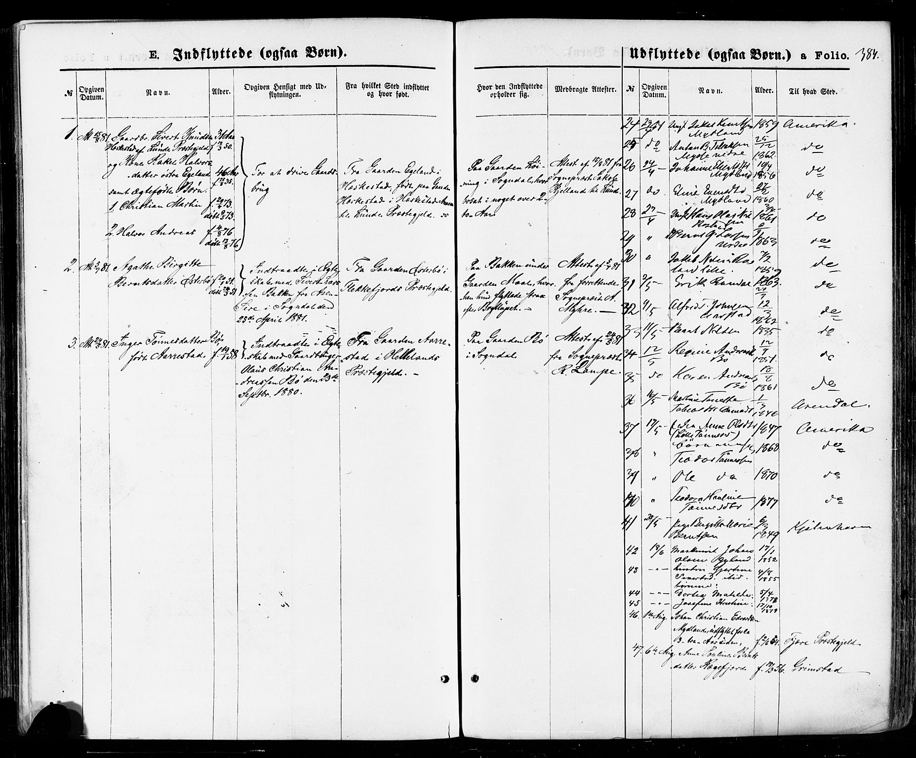 Sokndal sokneprestkontor, AV/SAST-A-101808: Parish register (official) no. A 10, 1874-1886, p. 384