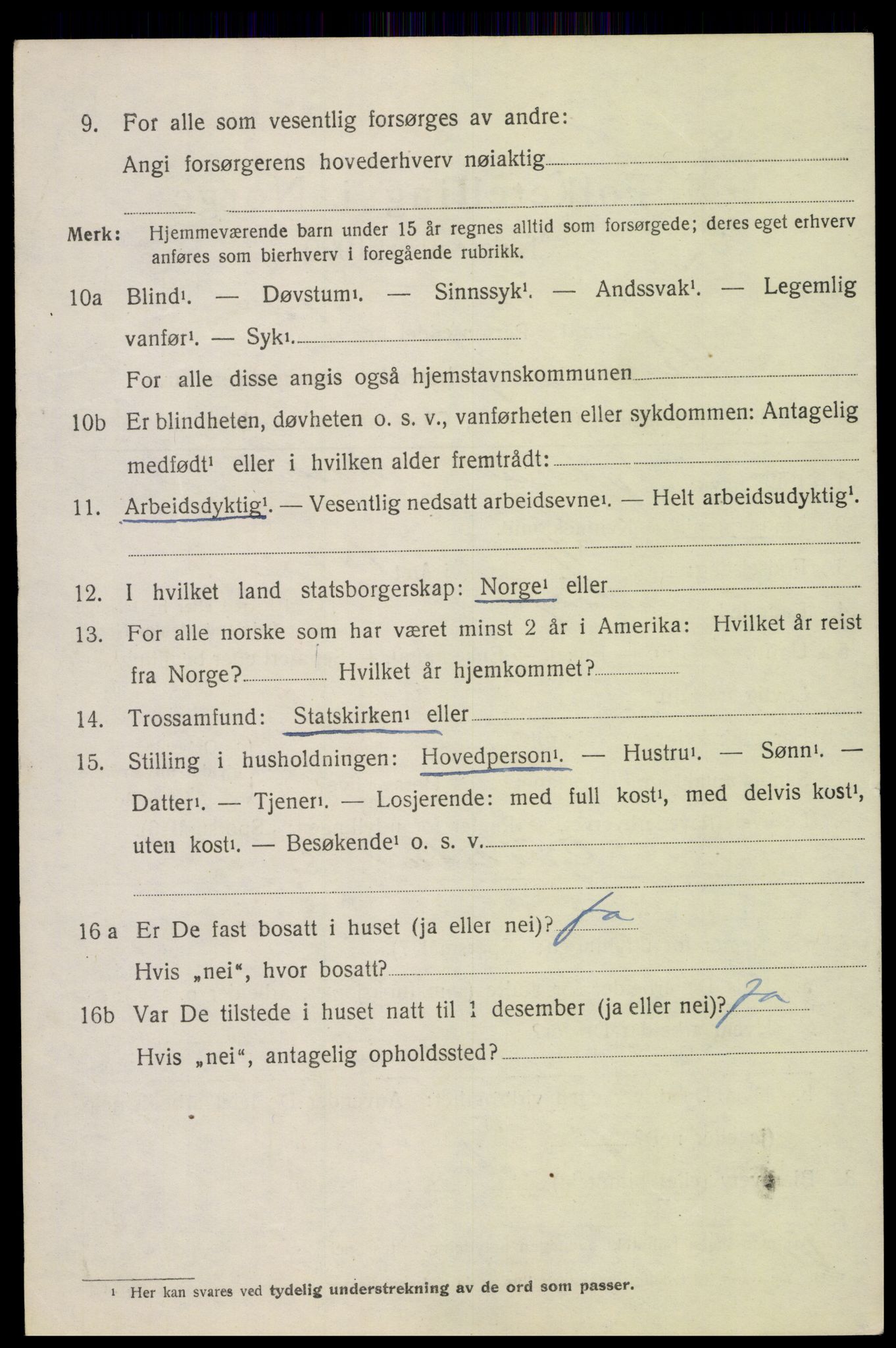 SAH, 1920 census for Lesja, 1920, p. 1625