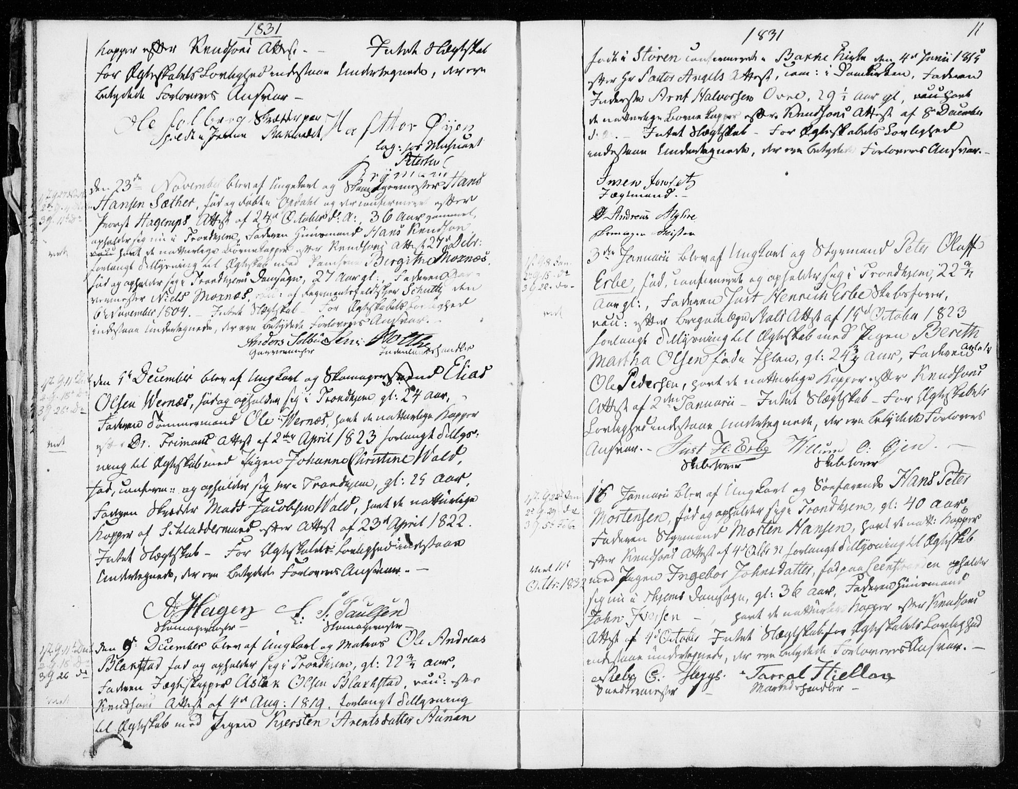 Ministerialprotokoller, klokkerbøker og fødselsregistre - Sør-Trøndelag, SAT/A-1456/601/L0046: Parish register (official) no. 601A14, 1830-1841, p. 11