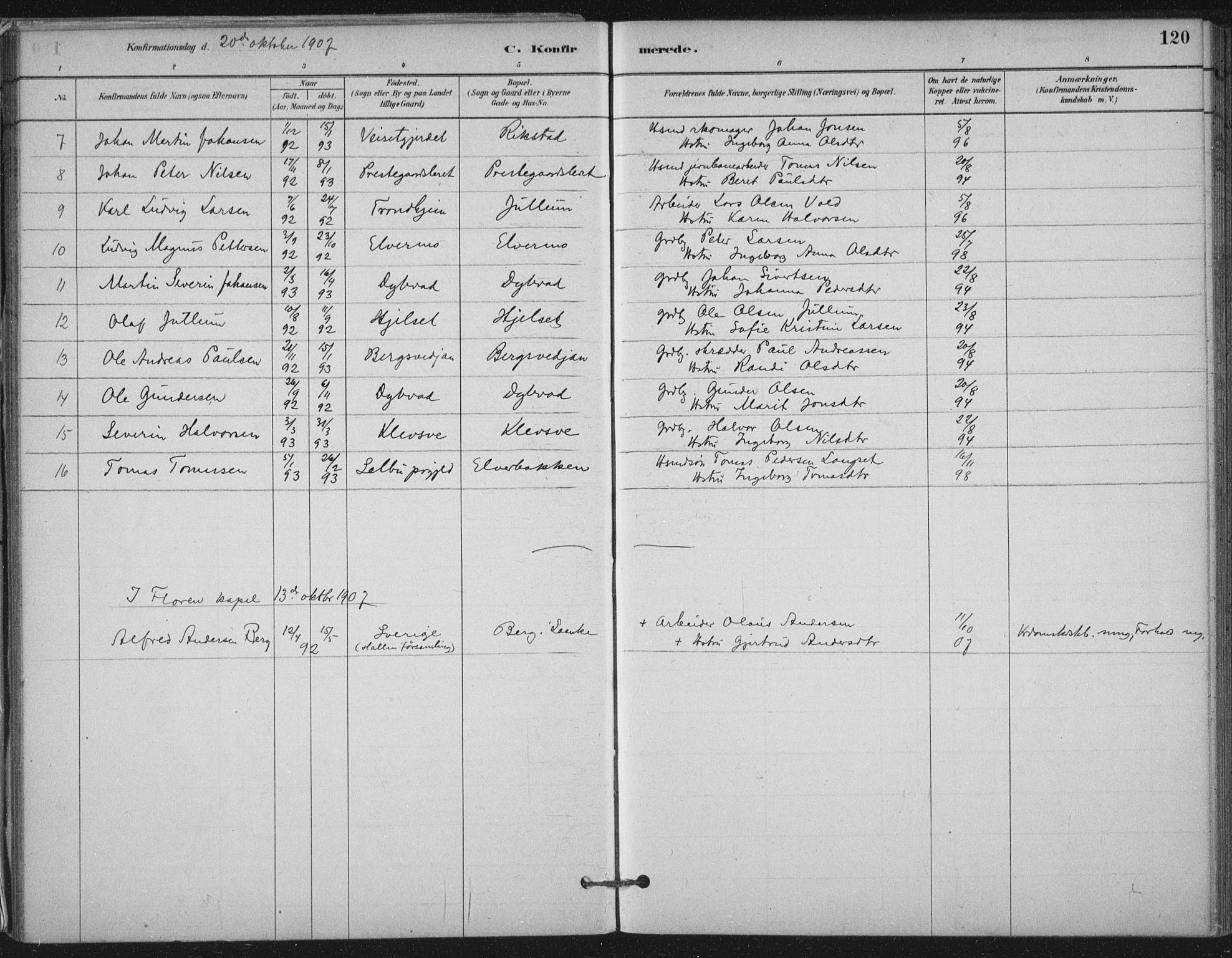 Ministerialprotokoller, klokkerbøker og fødselsregistre - Nord-Trøndelag, AV/SAT-A-1458/710/L0095: Parish register (official) no. 710A01, 1880-1914, p. 120