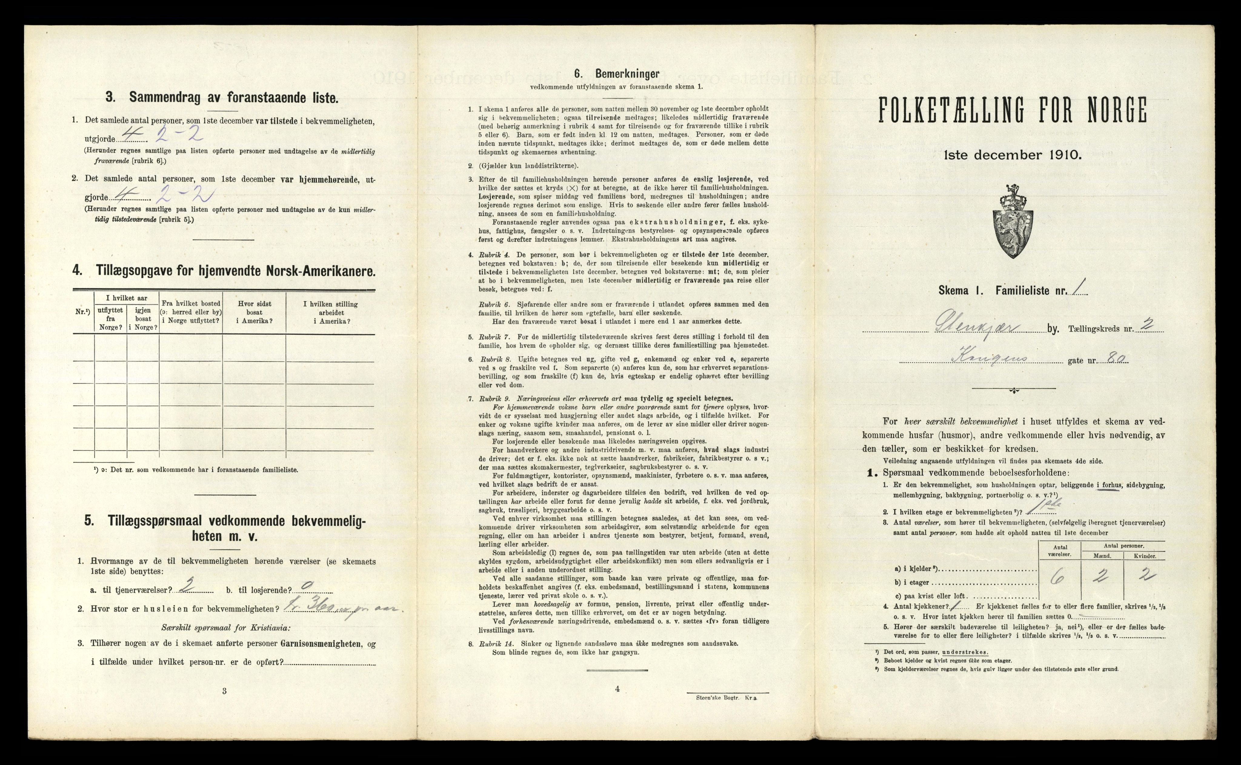 RA, 1910 census for Steinkjer, 1910, p. 44