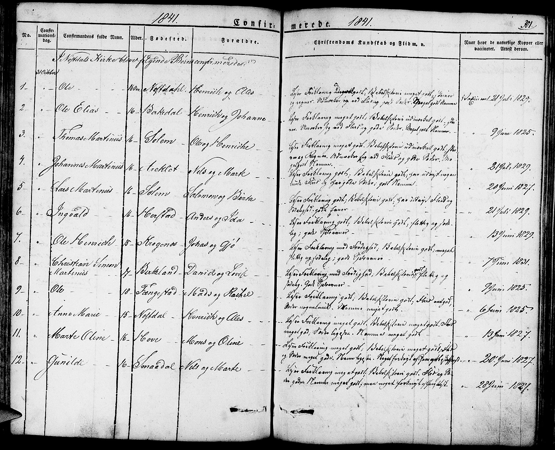 Førde sokneprestembete, AV/SAB-A-79901/H/Haa/Haaa/L0006: Parish register (official) no. A 6, 1821-1842, p. 301