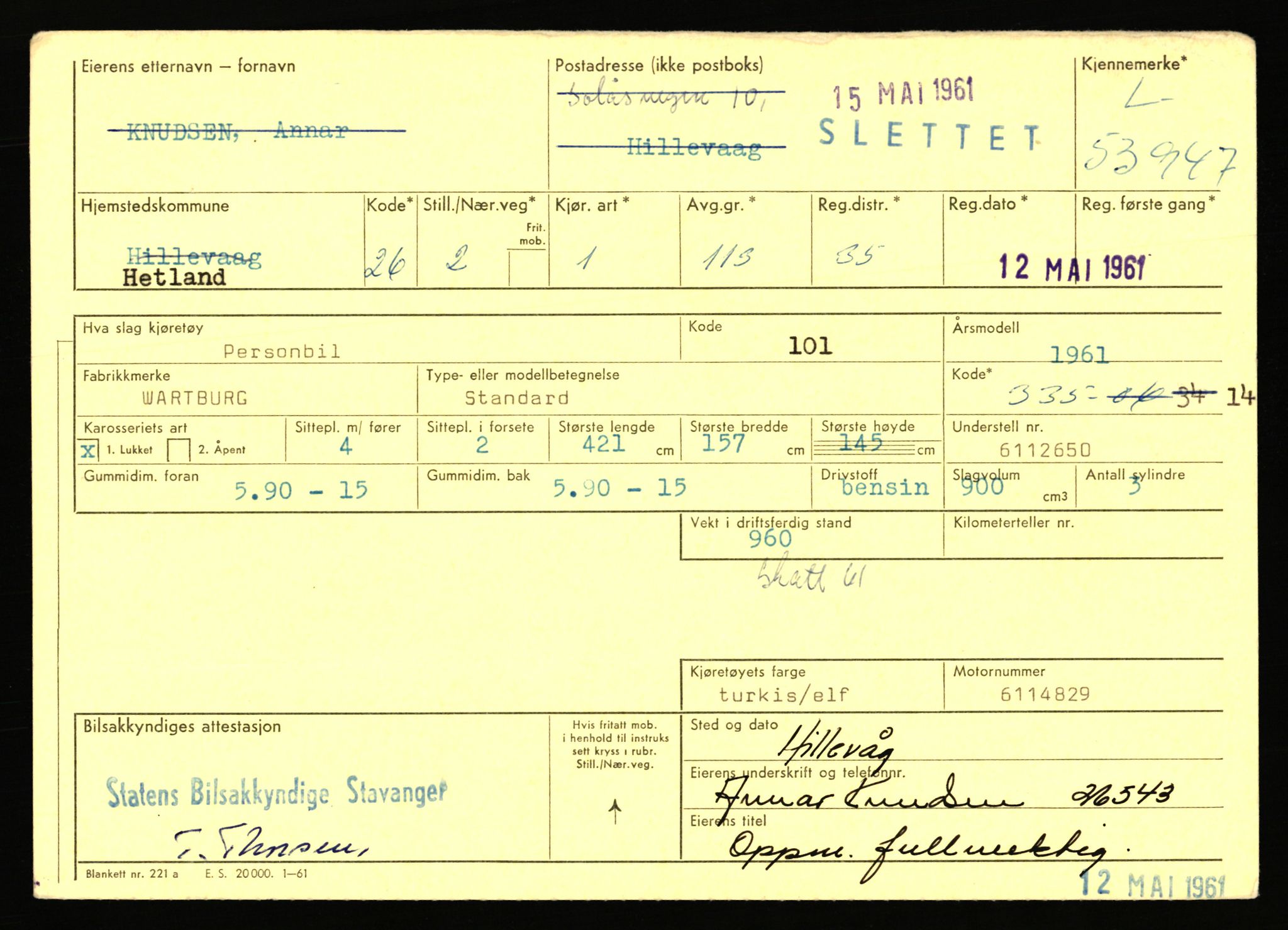 Stavanger trafikkstasjon, AV/SAST-A-101942/0/F/L0053: L-52900 - L-54199, 1930-1971, p. 2353