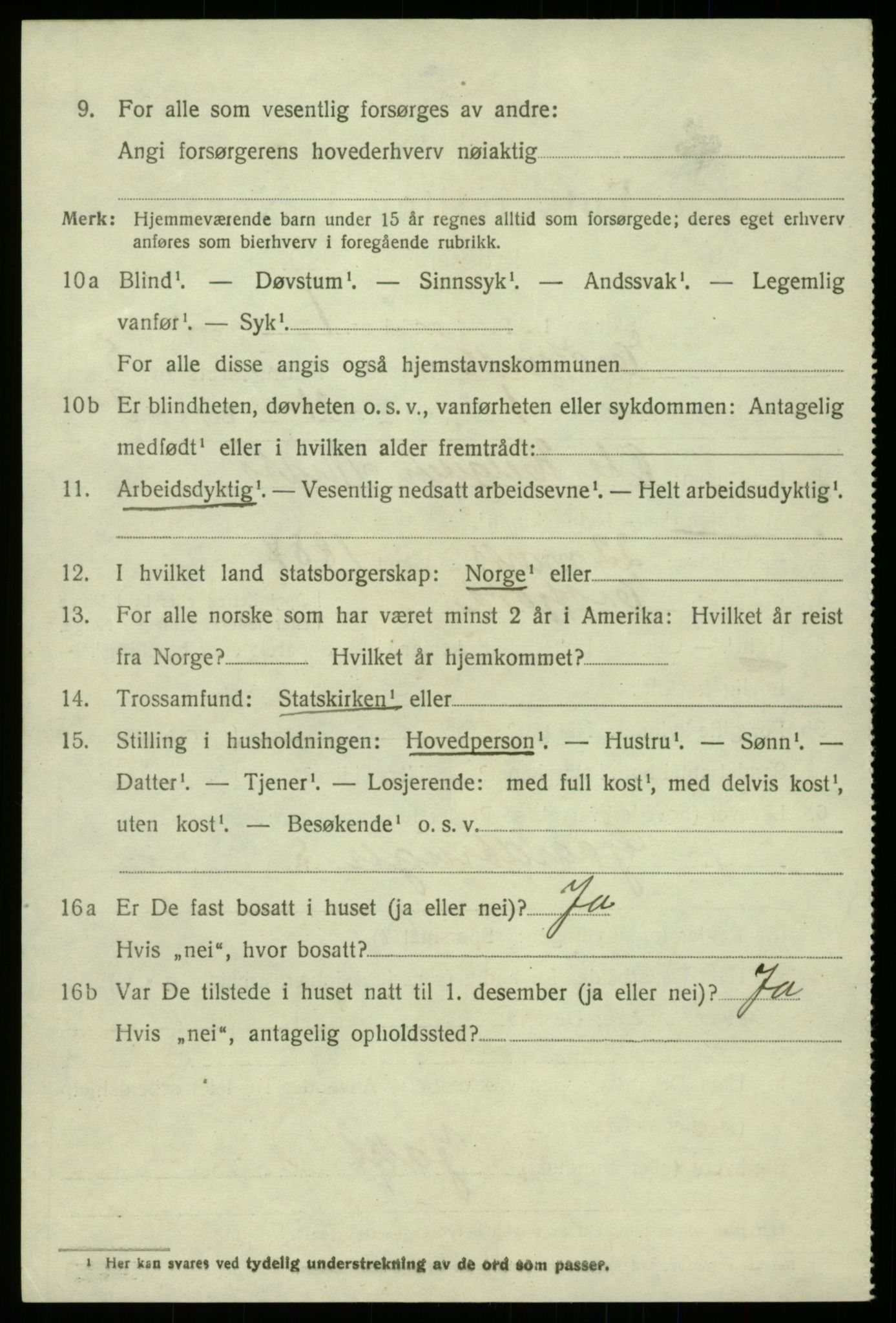 SAB, 1920 census for Eidfjord, 1920, p. 1757