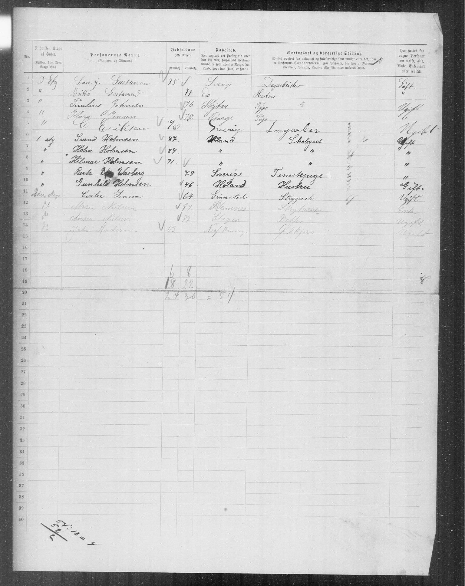 OBA, Municipal Census 1899 for Kristiania, 1899, p. 8468