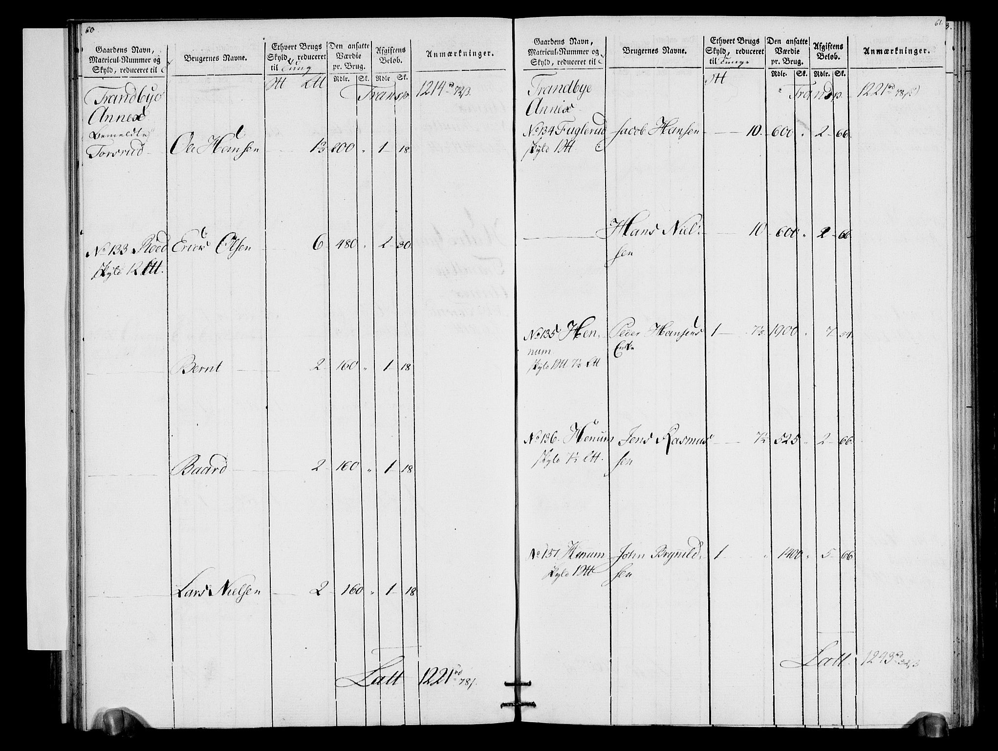 Rentekammeret inntil 1814, Realistisk ordnet avdeling, AV/RA-EA-4070/N/Ne/Nea/L0066: Buskerud fogderi. Oppebørselsregister for Lier, Røyken og Hurum prestegjeld, 1803-1804, p. 34