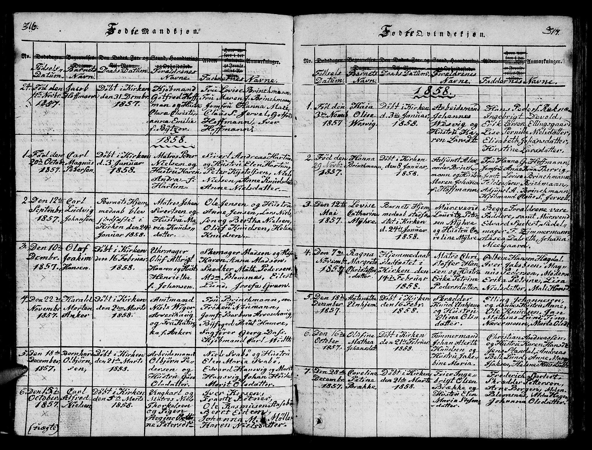 Ministerialprotokoller, klokkerbøker og fødselsregistre - Møre og Romsdal, SAT/A-1454/558/L0700: Parish register (copy) no. 558C01, 1818-1868, p. 316-317