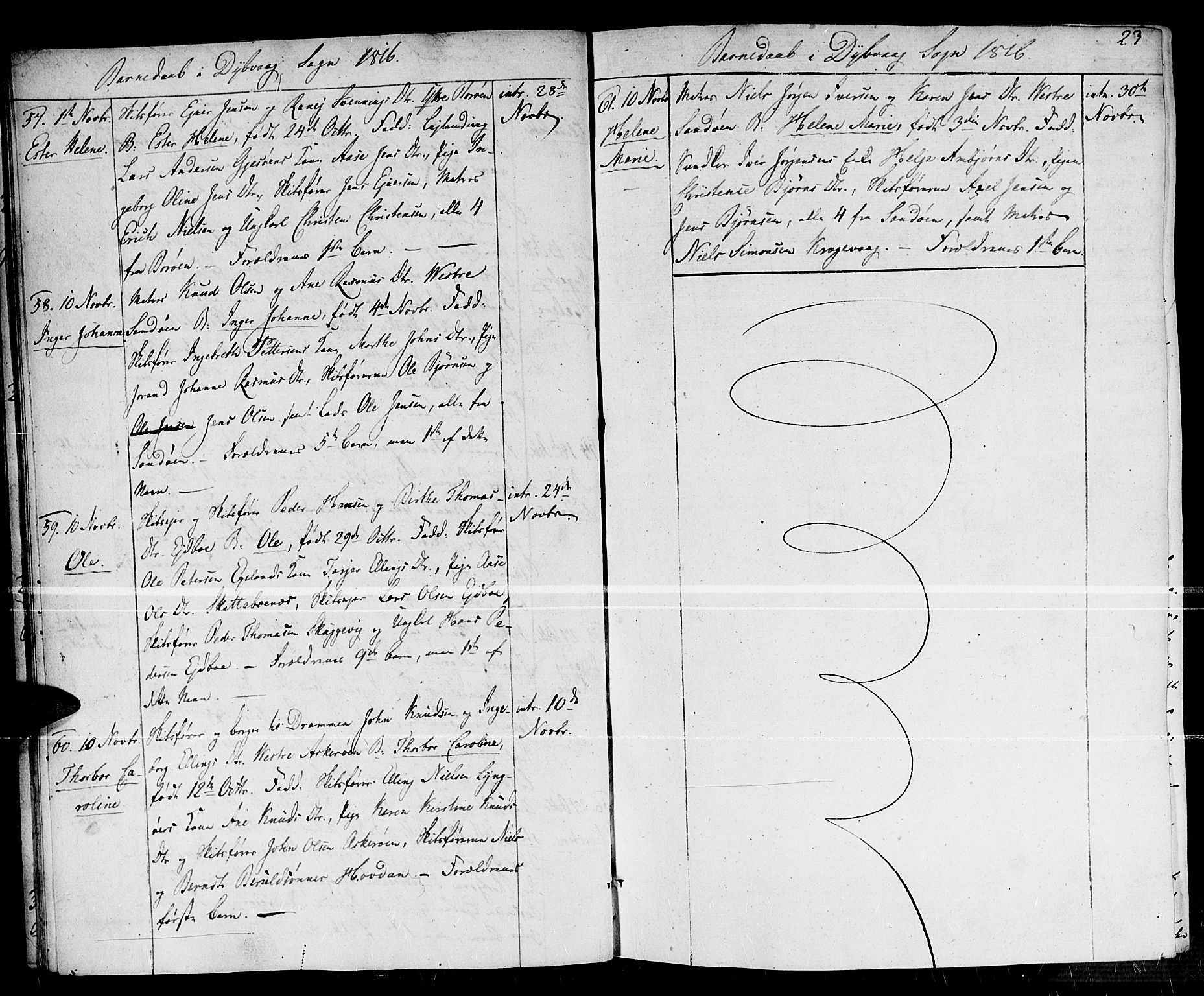 Dypvåg sokneprestkontor, AV/SAK-1111-0007/F/Fa/Faa/L0002: Parish register (official) no. A 2/ 1, 1813-1824, p. 23