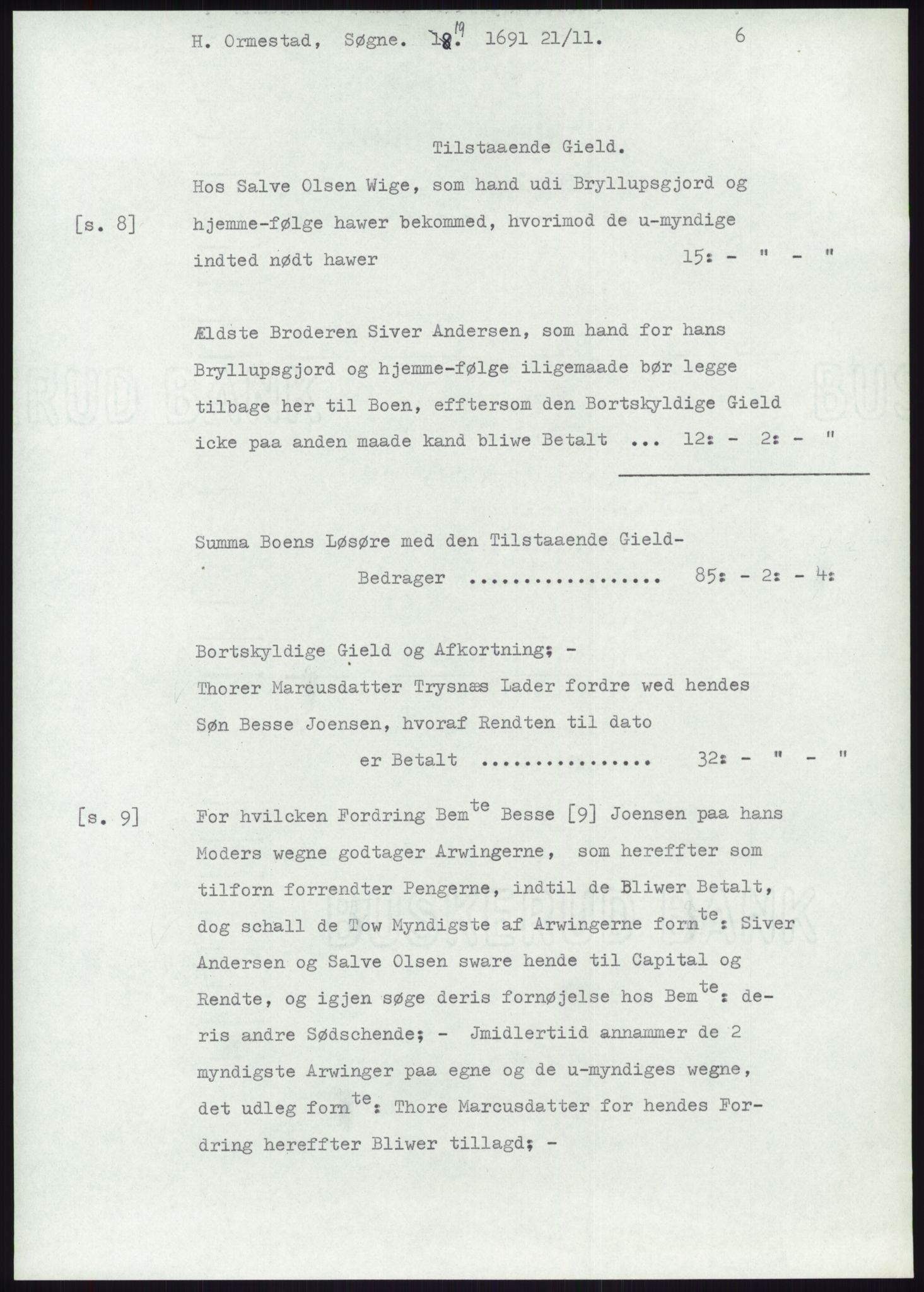 Samlinger til kildeutgivelse, Diplomavskriftsamlingen, AV/RA-EA-4053/H/Ha, p. 2259