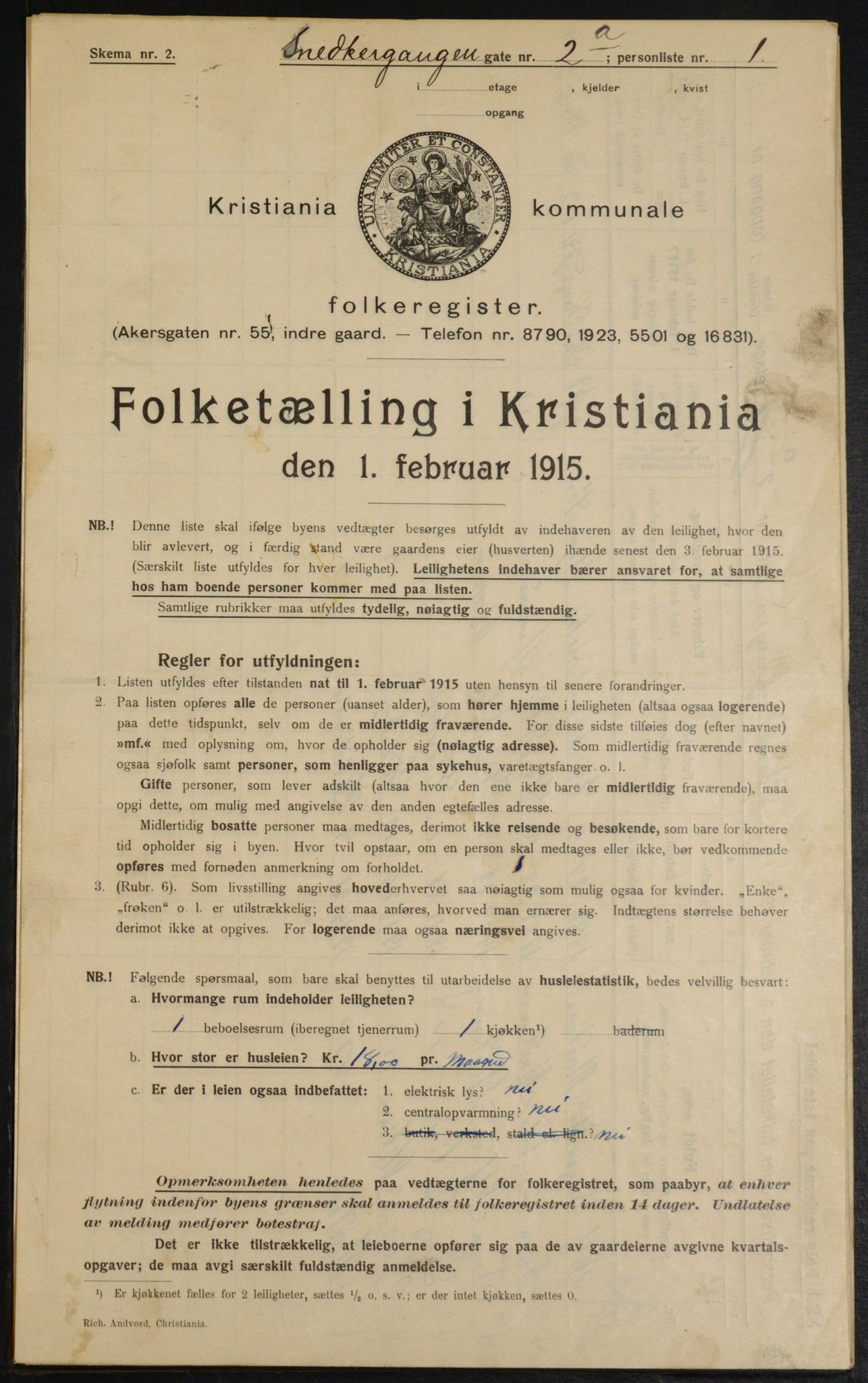 OBA, Municipal Census 1915 for Kristiania, 1915, p. 97831