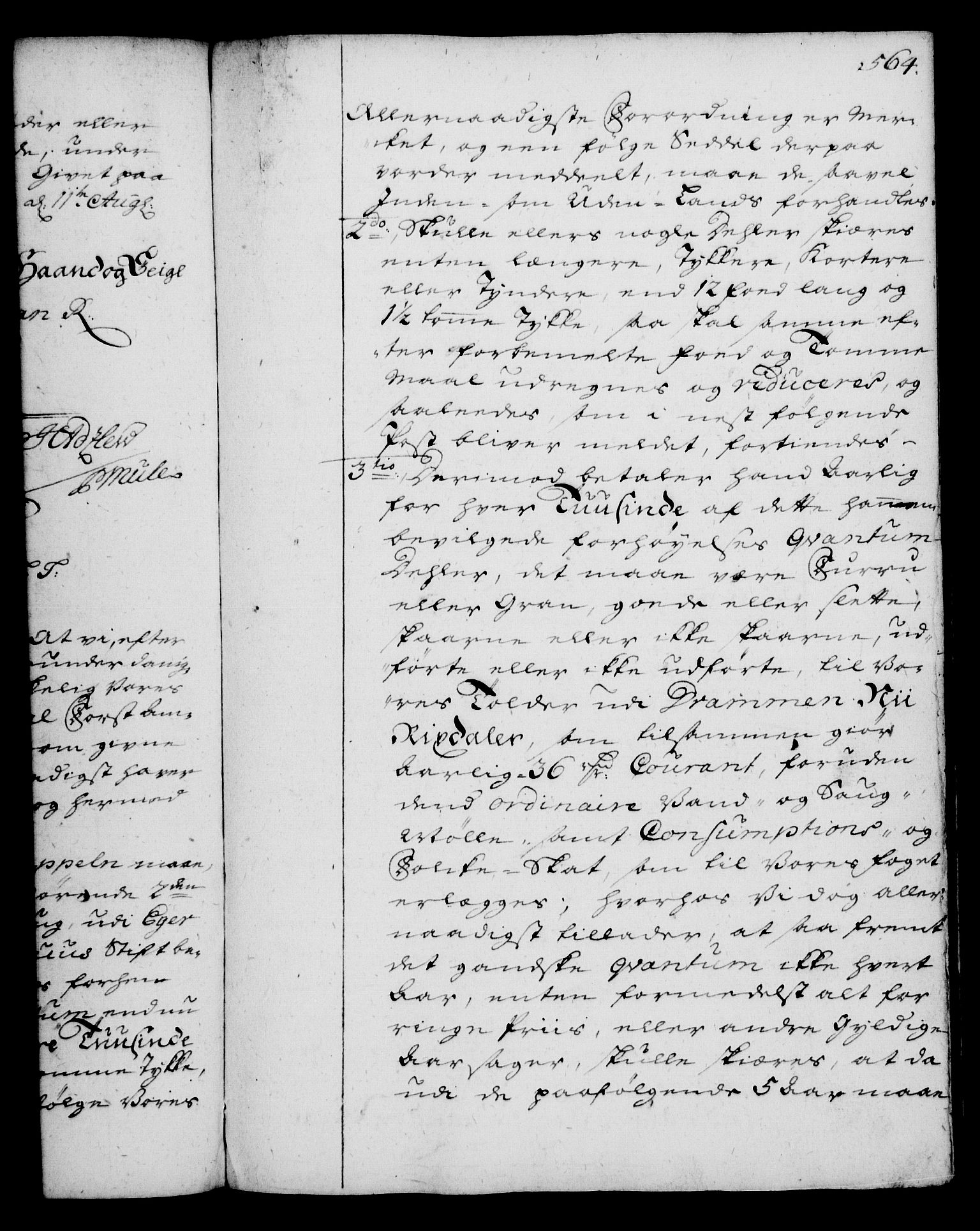 Rentekammeret, Kammerkanselliet, AV/RA-EA-3111/G/Gg/Gga/L0004: Norsk ekspedisjonsprotokoll med register (merket RK 53.4), 1734-1741, p. 564