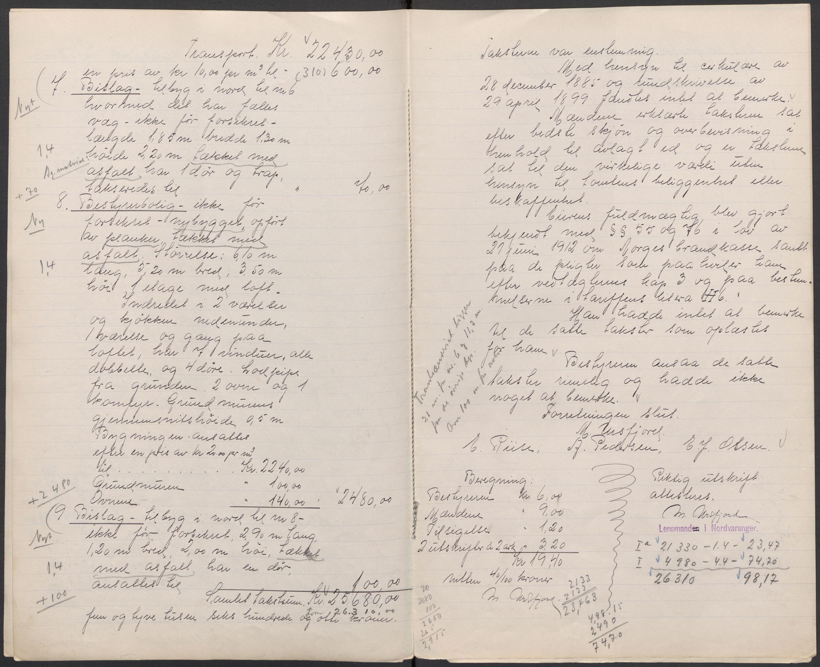 Norges Brannkasse, AV/RA-S-1549/E/Eu/L0009: Branntakster for Vadsø by, 1846-1953, p. 4