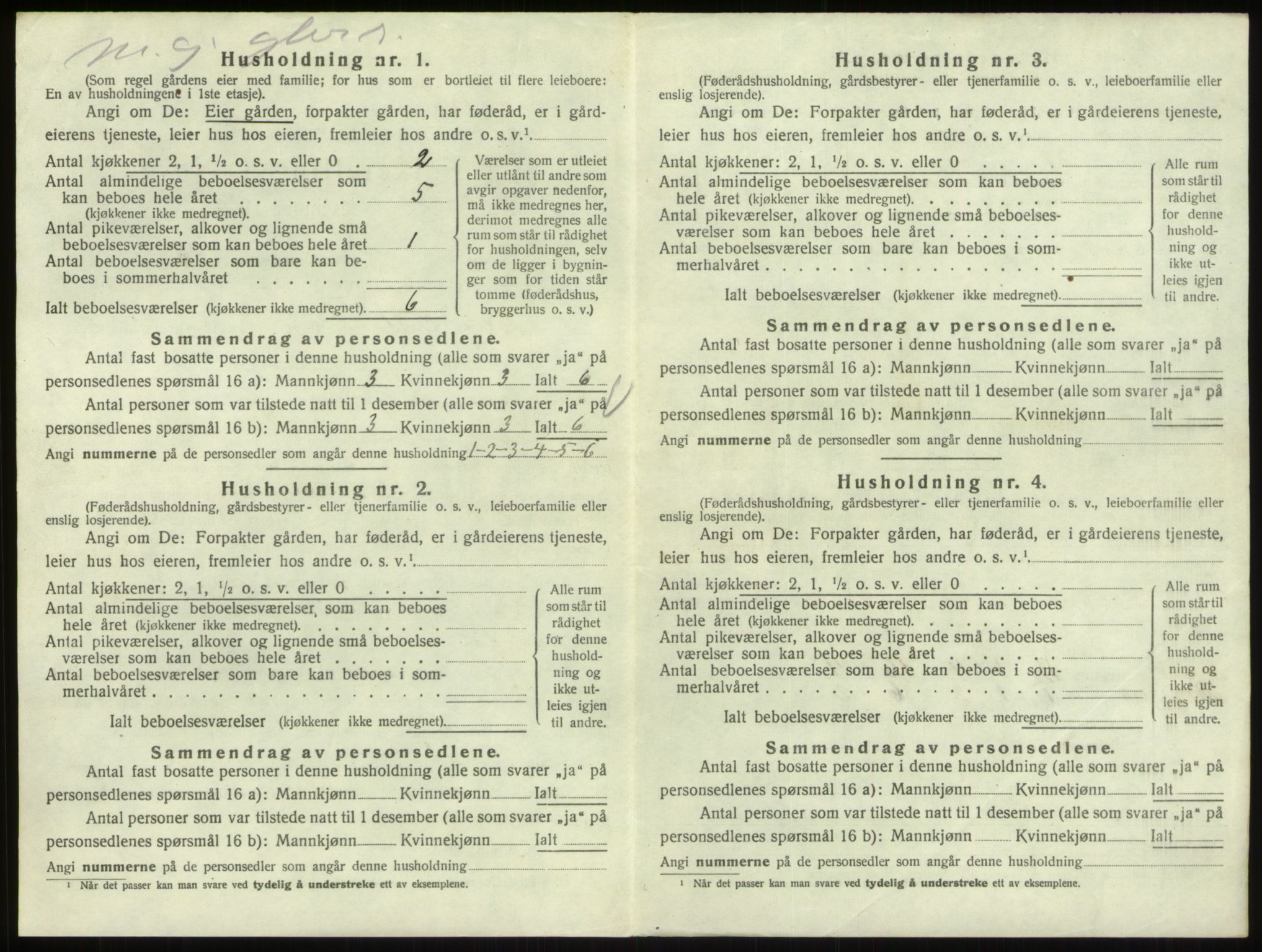 SAO, 1920 census for Berg, 1920, p. 1286