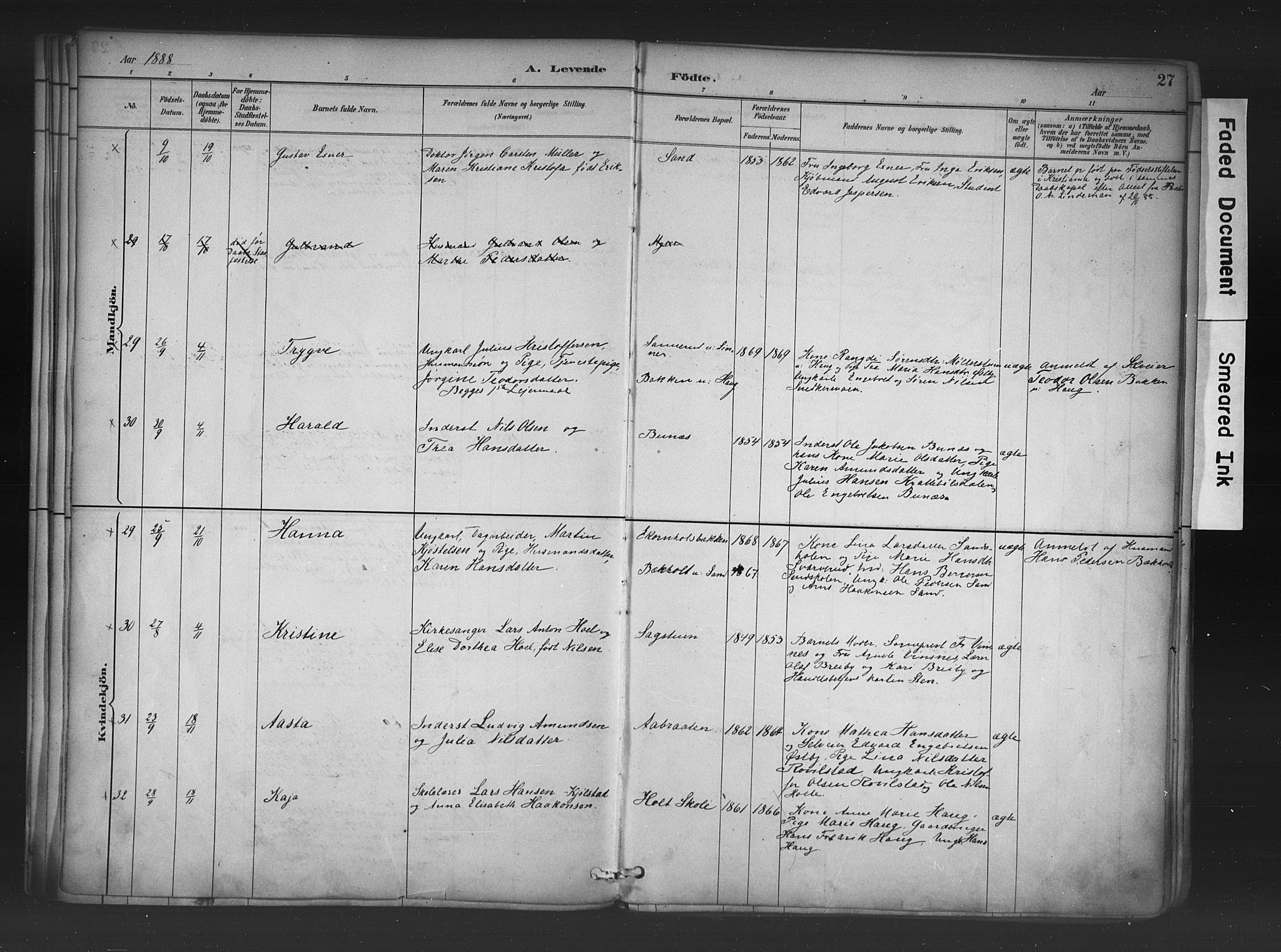 Nord-Odal prestekontor, AV/SAH-PREST-032/H/Ha/Haa/L0006: Parish register (official) no. 6, 1886-1901, p. 27