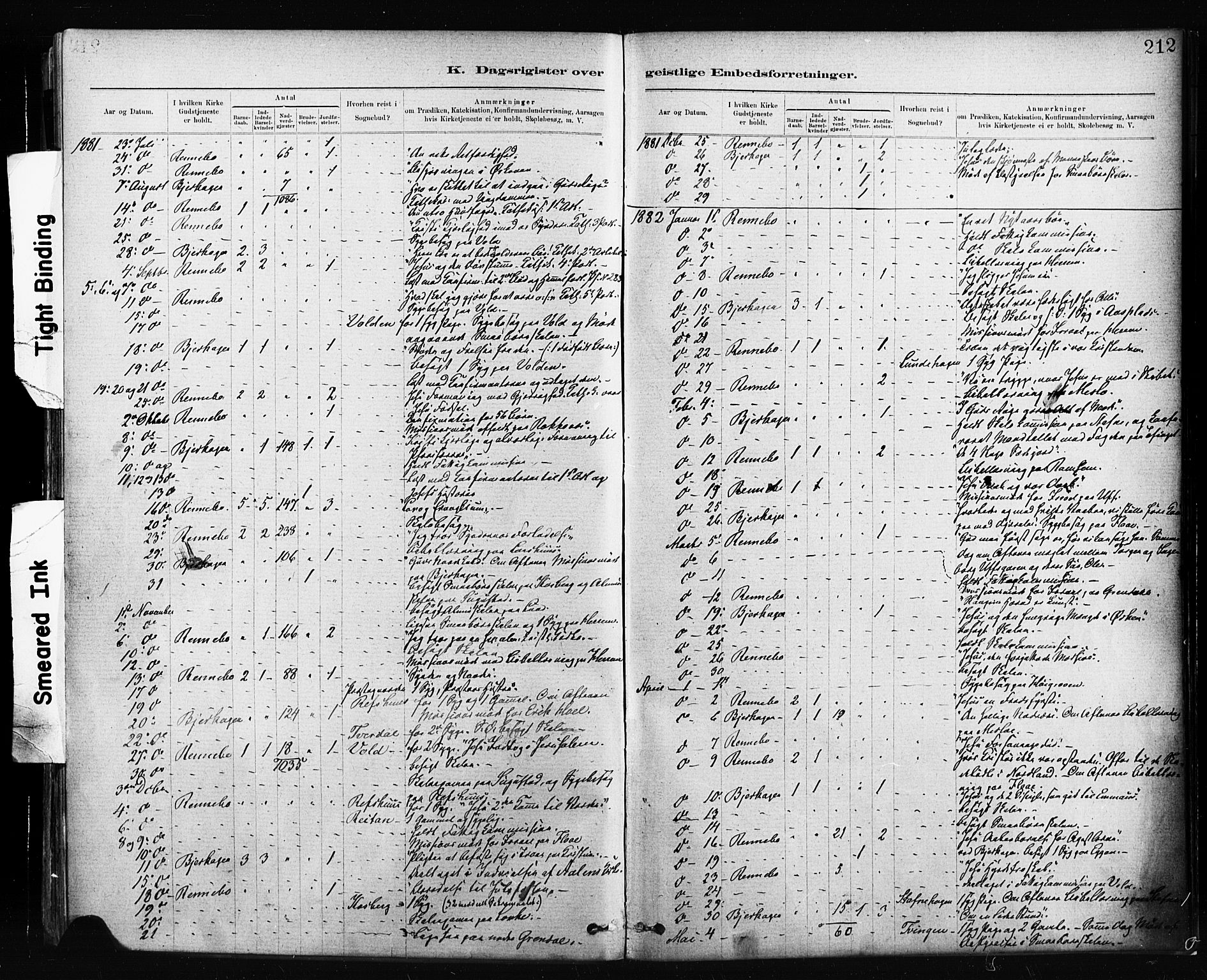 Ministerialprotokoller, klokkerbøker og fødselsregistre - Sør-Trøndelag, SAT/A-1456/674/L0871: Parish register (official) no. 674A03, 1880-1896, p. 212