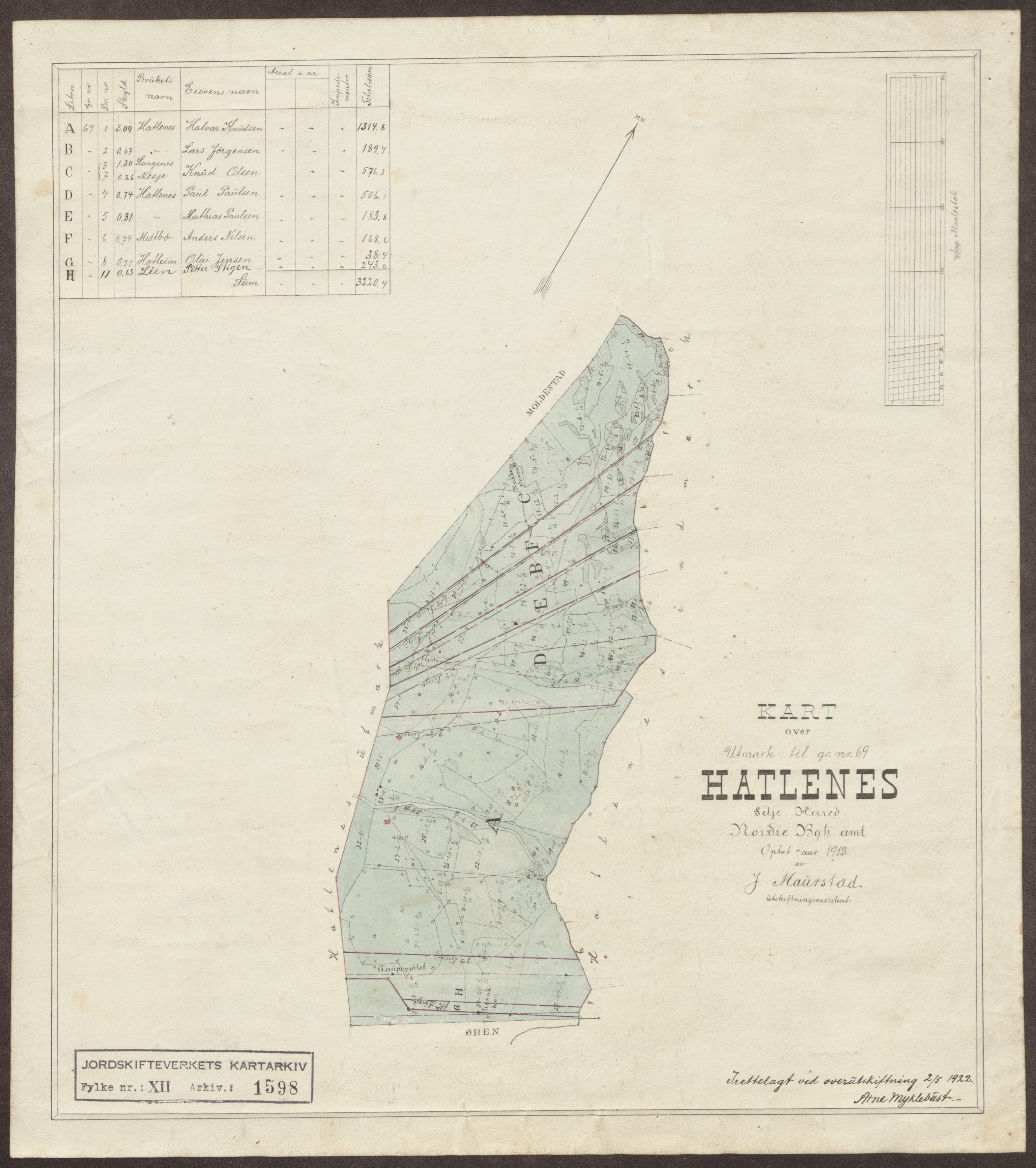 Jordskifteverkets kartarkiv, AV/RA-S-3929/T, 1859-1988, p. 1823