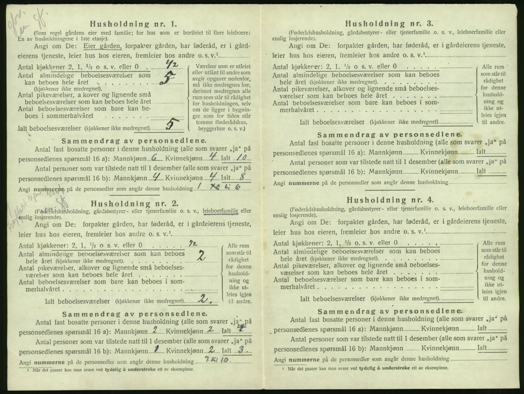 SAT, 1920 census for Halsa, 1920, p. 319