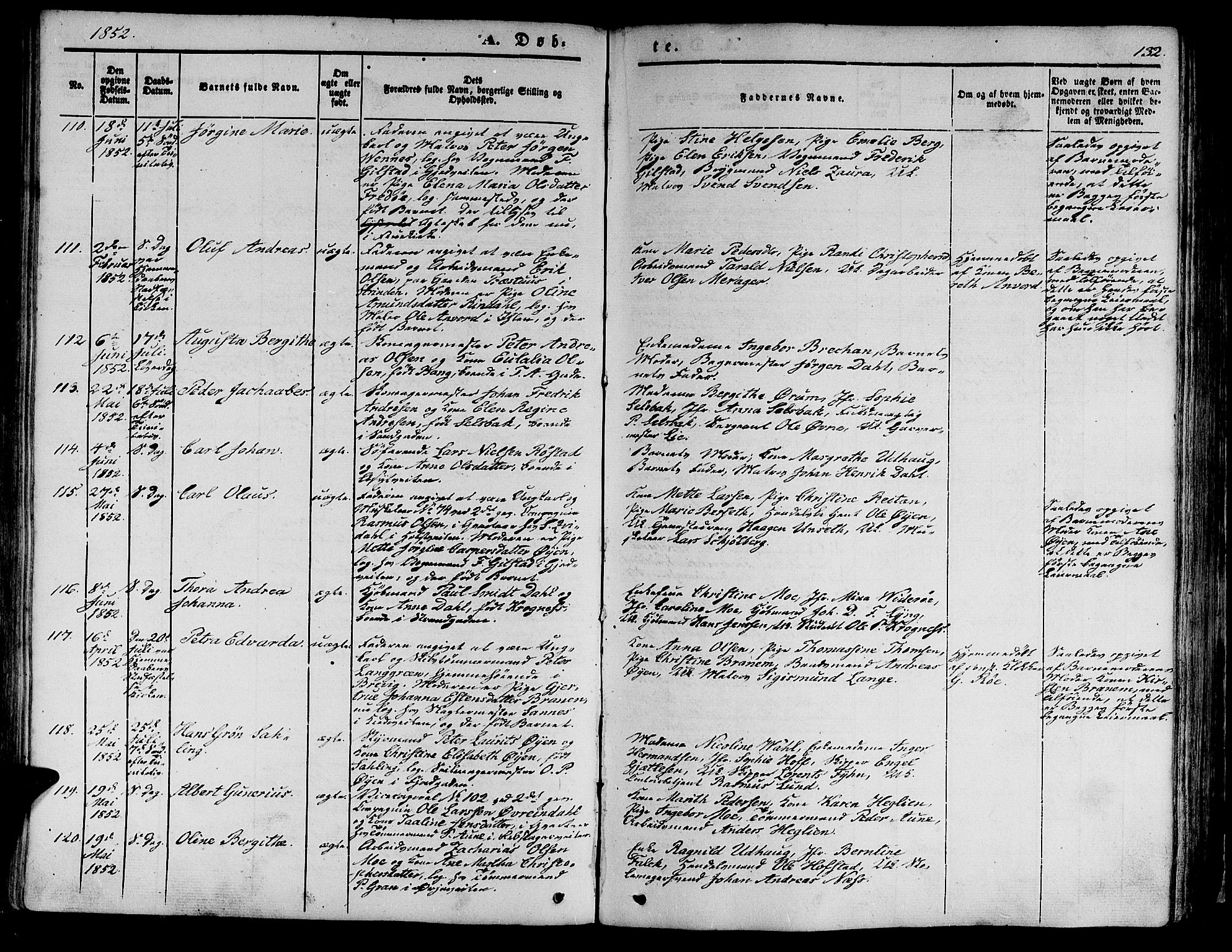 Ministerialprotokoller, klokkerbøker og fødselsregistre - Sør-Trøndelag, SAT/A-1456/602/L0137: Parish register (copy) no. 602C05, 1846-1856, p. 132