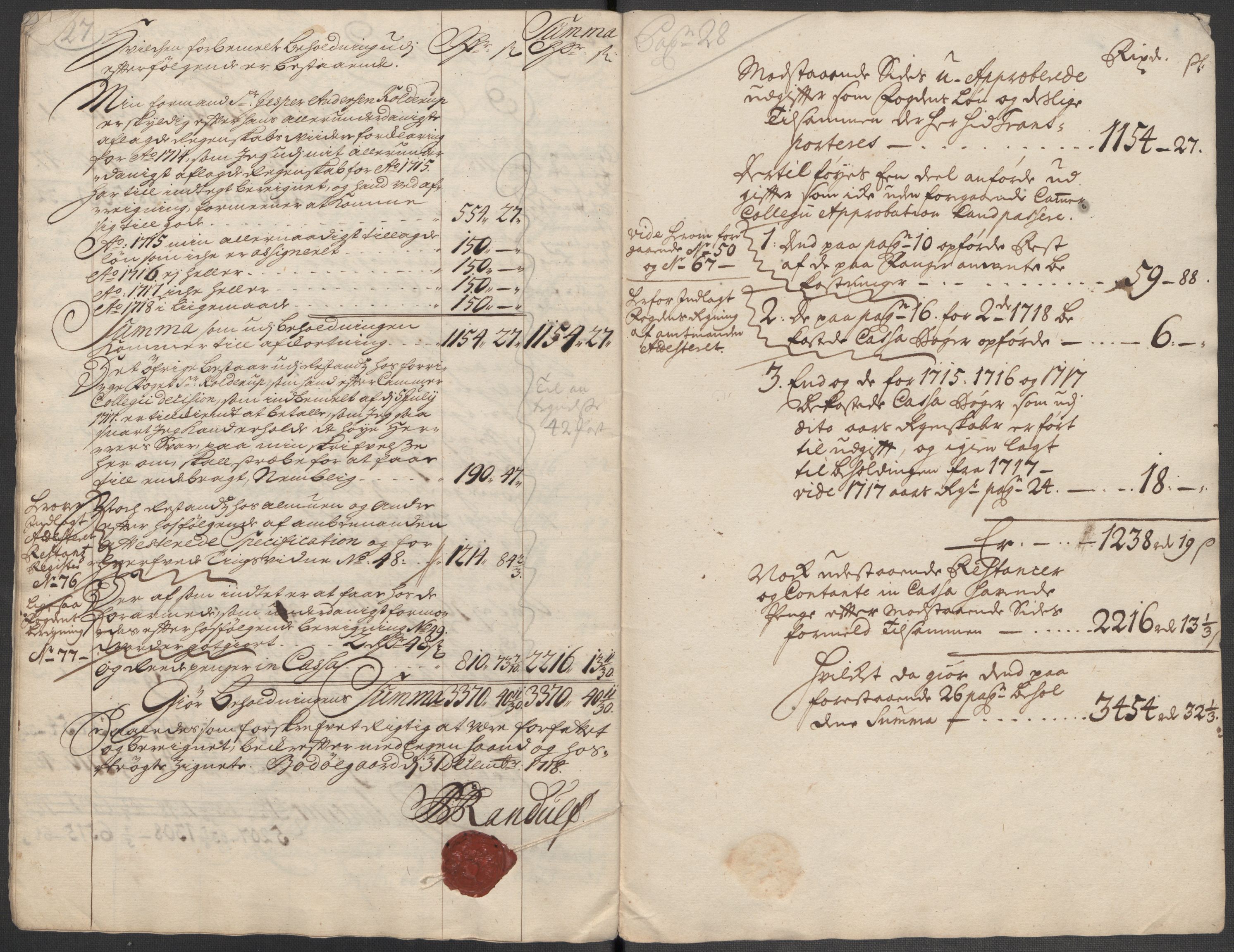 Rentekammeret inntil 1814, Reviderte regnskaper, Fogderegnskap, AV/RA-EA-4092/R66/L4588: Fogderegnskap Salten, 1718, p. 20