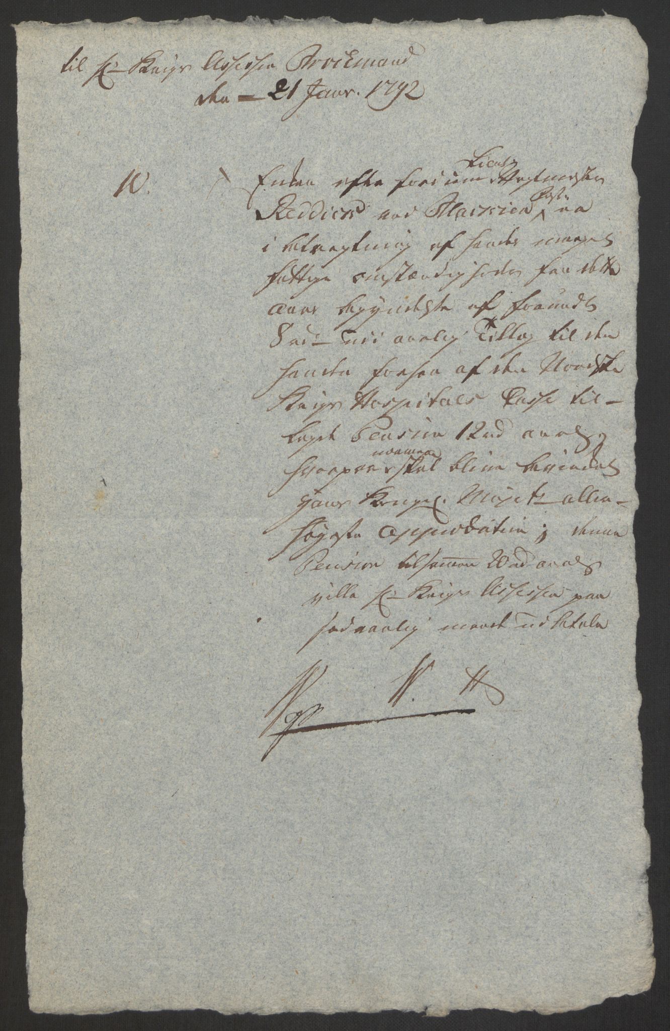 Forsvaret, Den norske kvesthuskasse/krigshospitalkasse, AV/RA-RAFA-1887/F/Fa/L0008: Konsepter, 1790-1793, p. 735