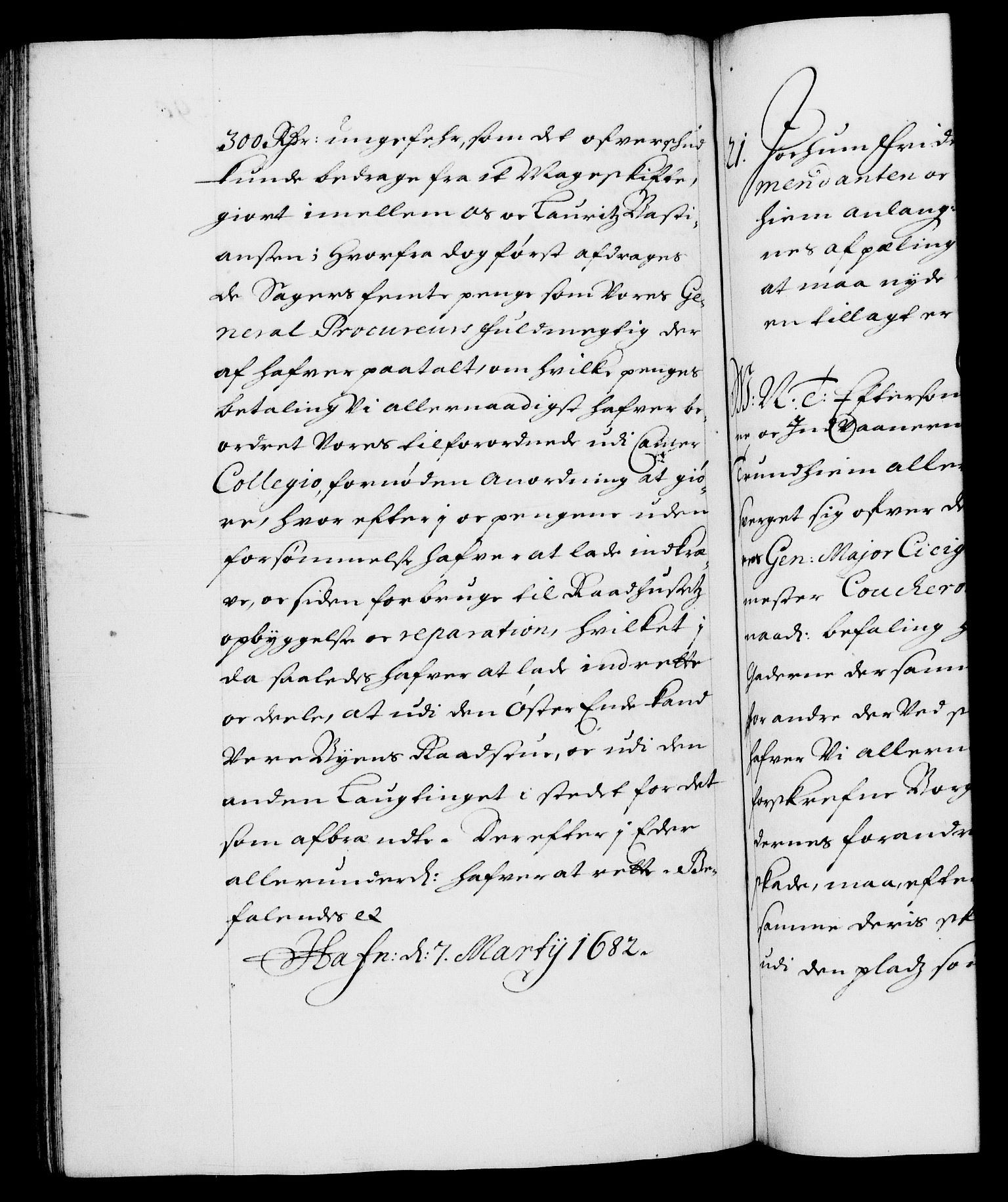 Danske Kanselli 1572-1799, AV/RA-EA-3023/F/Fc/Fca/Fcab/L0012: Norske tegnelser (mikrofilm), 1670-1683, p. 290b