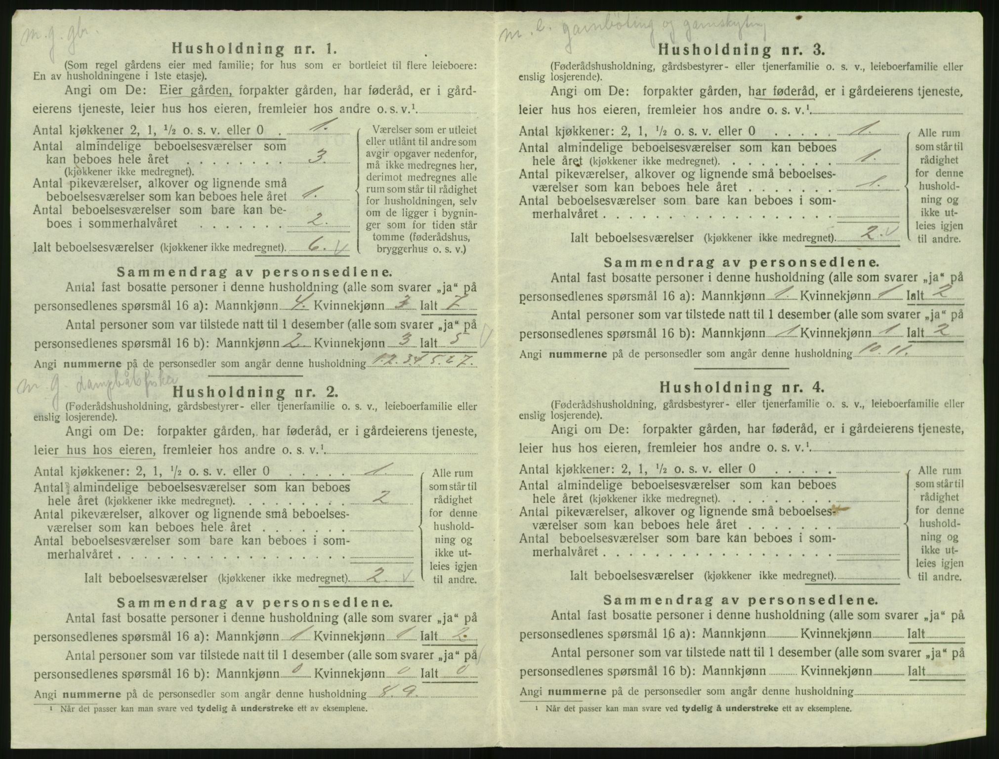 SAT, 1920 census for Hareid, 1920, p. 408