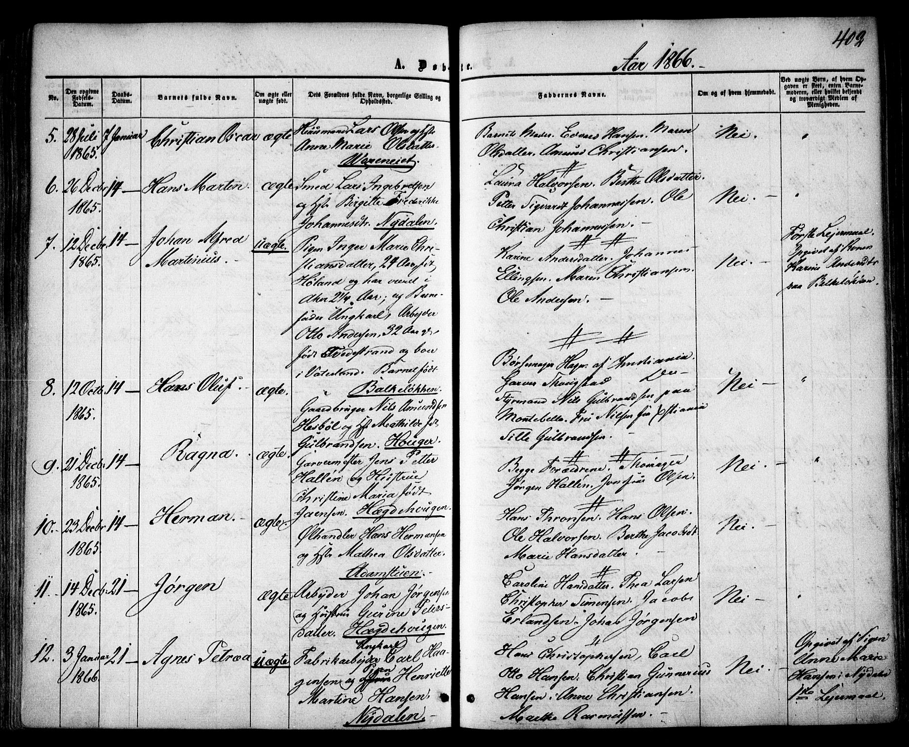 Vestre Aker prestekontor Kirkebøker, AV/SAO-A-10025/F/Fa/L0003: Parish register (official) no. 3, 1857-1868, p. 402