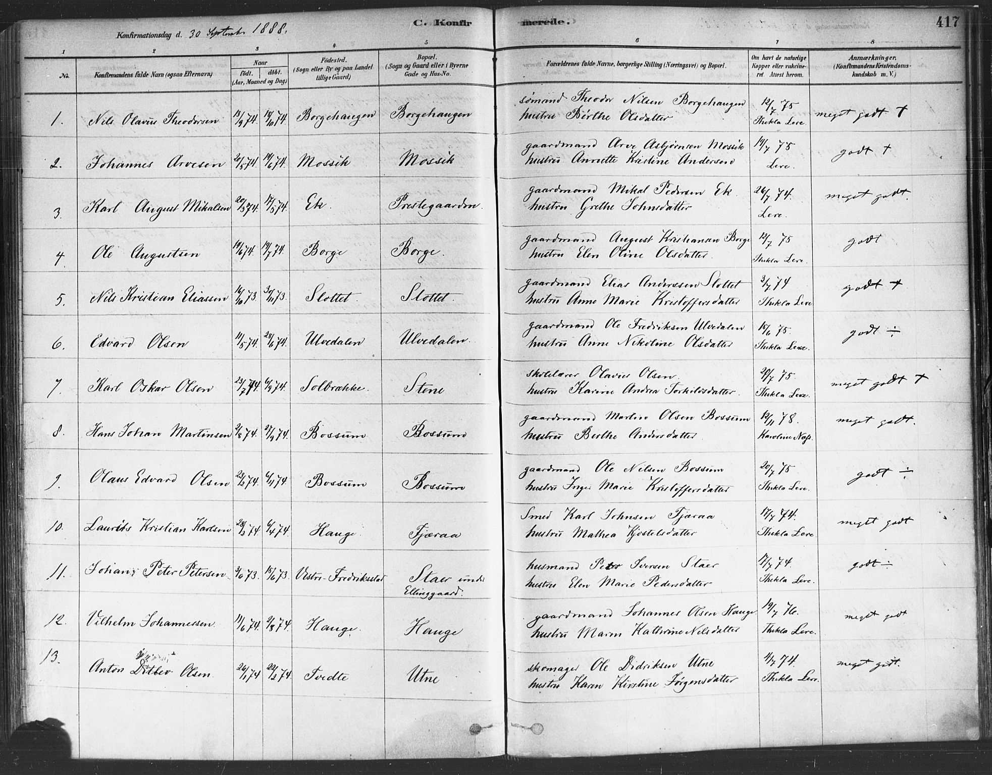 Onsøy prestekontor Kirkebøker, AV/SAO-A-10914/F/Fa/L0005: Parish register (official) no. I 5, 1878-1898, p. 417