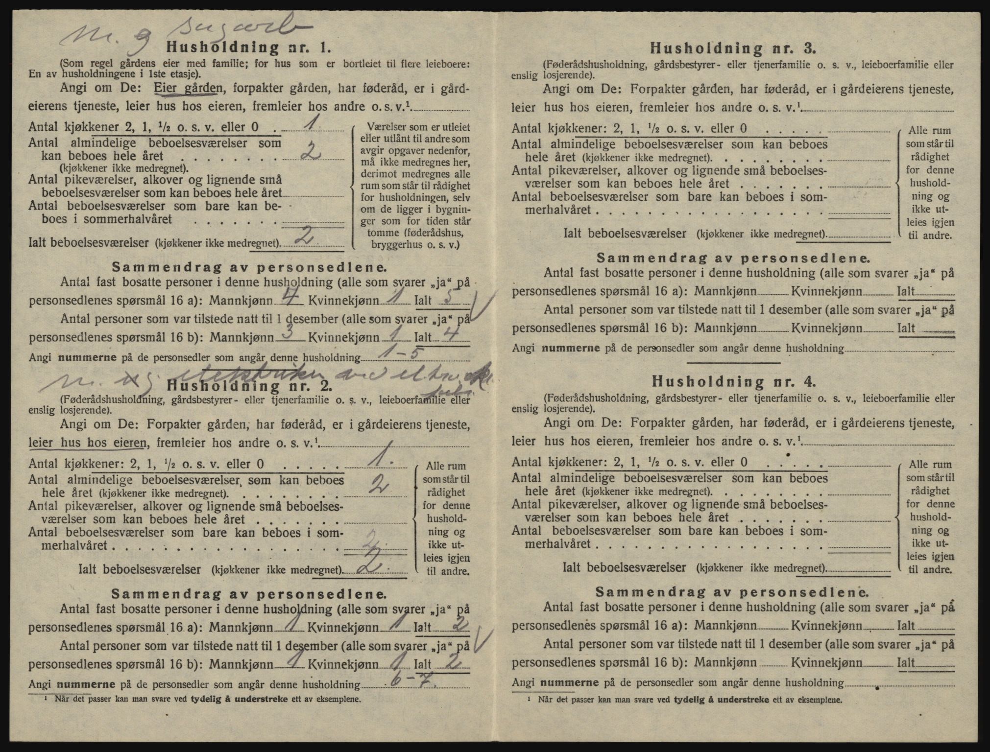 SAO, 1920 census for Glemmen, 1920, p. 456