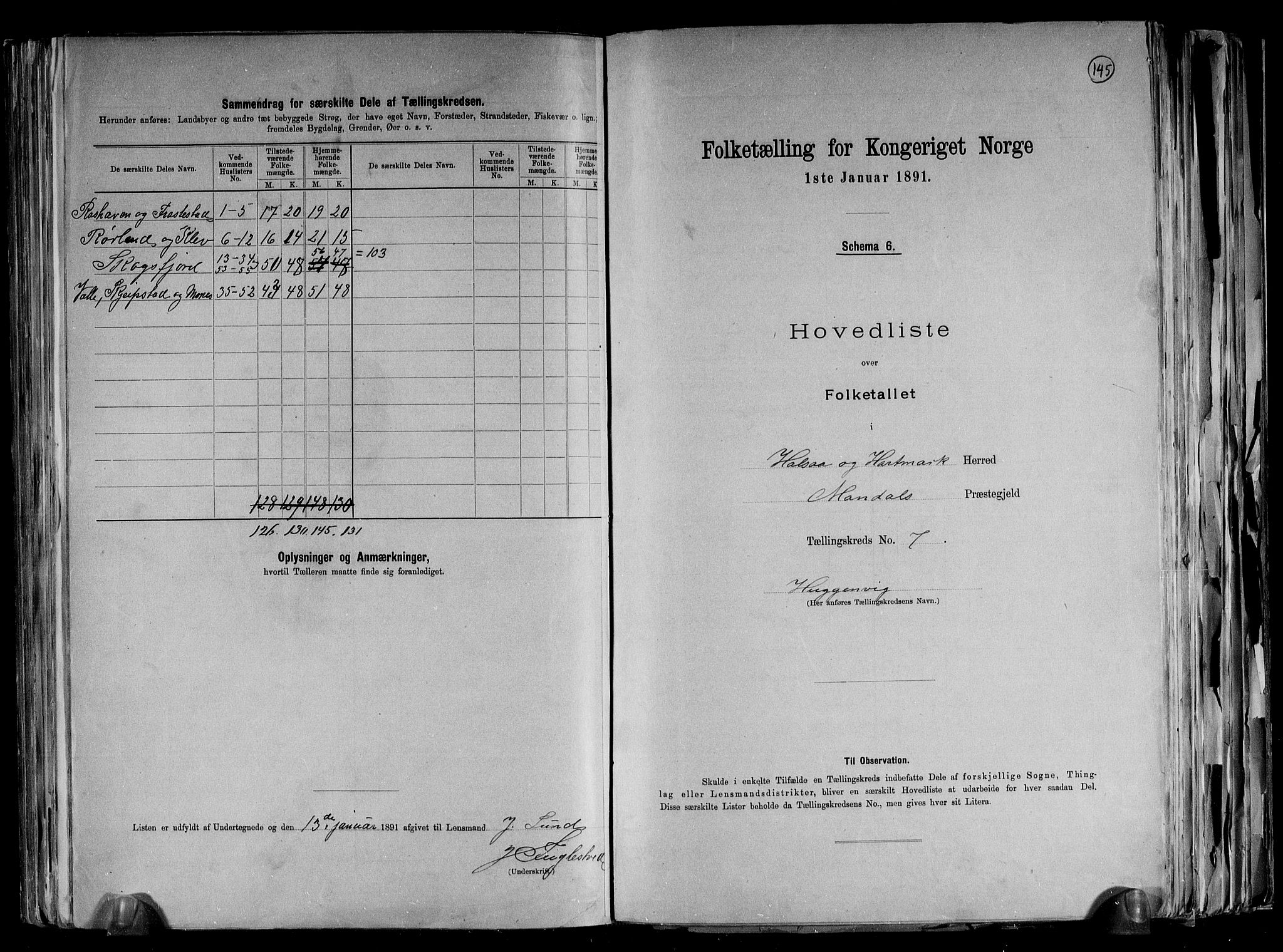 RA, 1891 census for 1019 Halse og Harkmark, 1891, p. 16