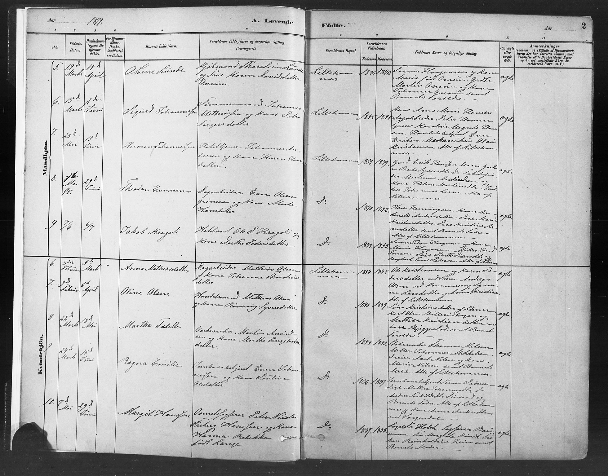 Fåberg prestekontor, SAH/PREST-086/H/Ha/Haa/L0010: Parish register (official) no. 10, 1879-1900, p. 2